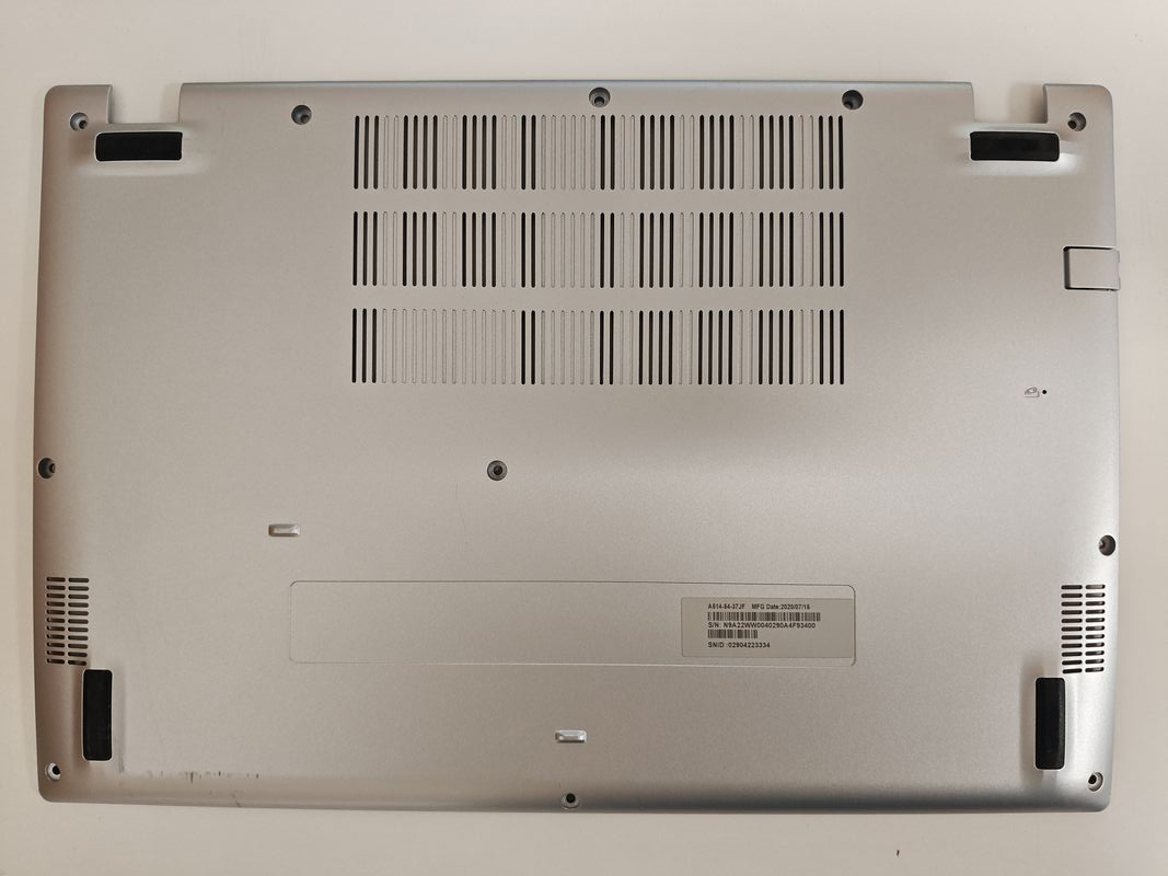 Carcasa inferioara bottom case Laptop, Acer, Aspire 5 A515-54, A515-54G, A515-55, A515-55G, 60.HFQN7.001, EAZAU003A2S, EAZAU00302A, argintiu, SH