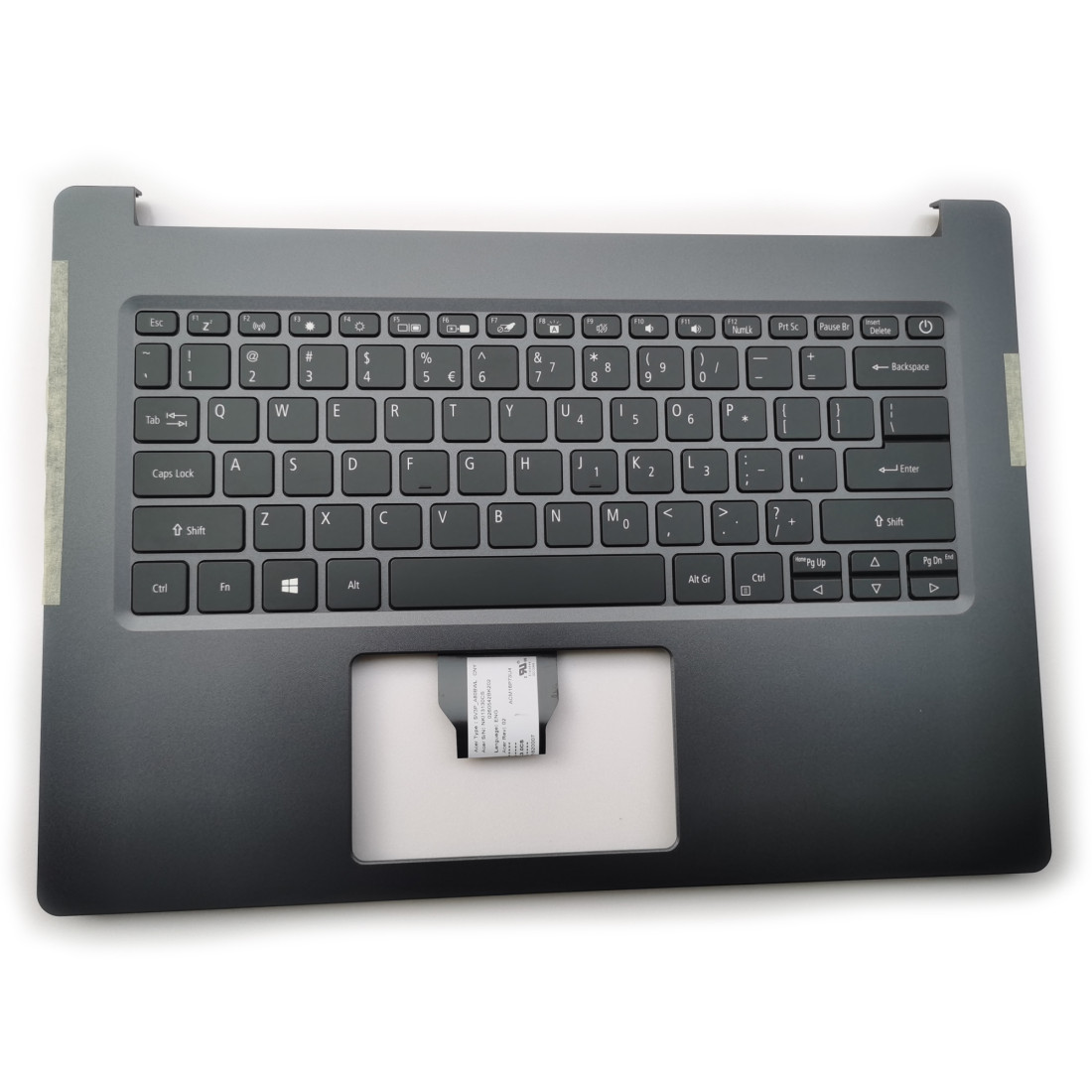 Carcasa superioara cu tastatura palmrest Laptop, Acer, Aspire 5 A514-51, A514-52, A514-53, N19H2, 6B.HDWN8.032, HQ20900695000, NC210110T9, iluminata, neagra, layout US