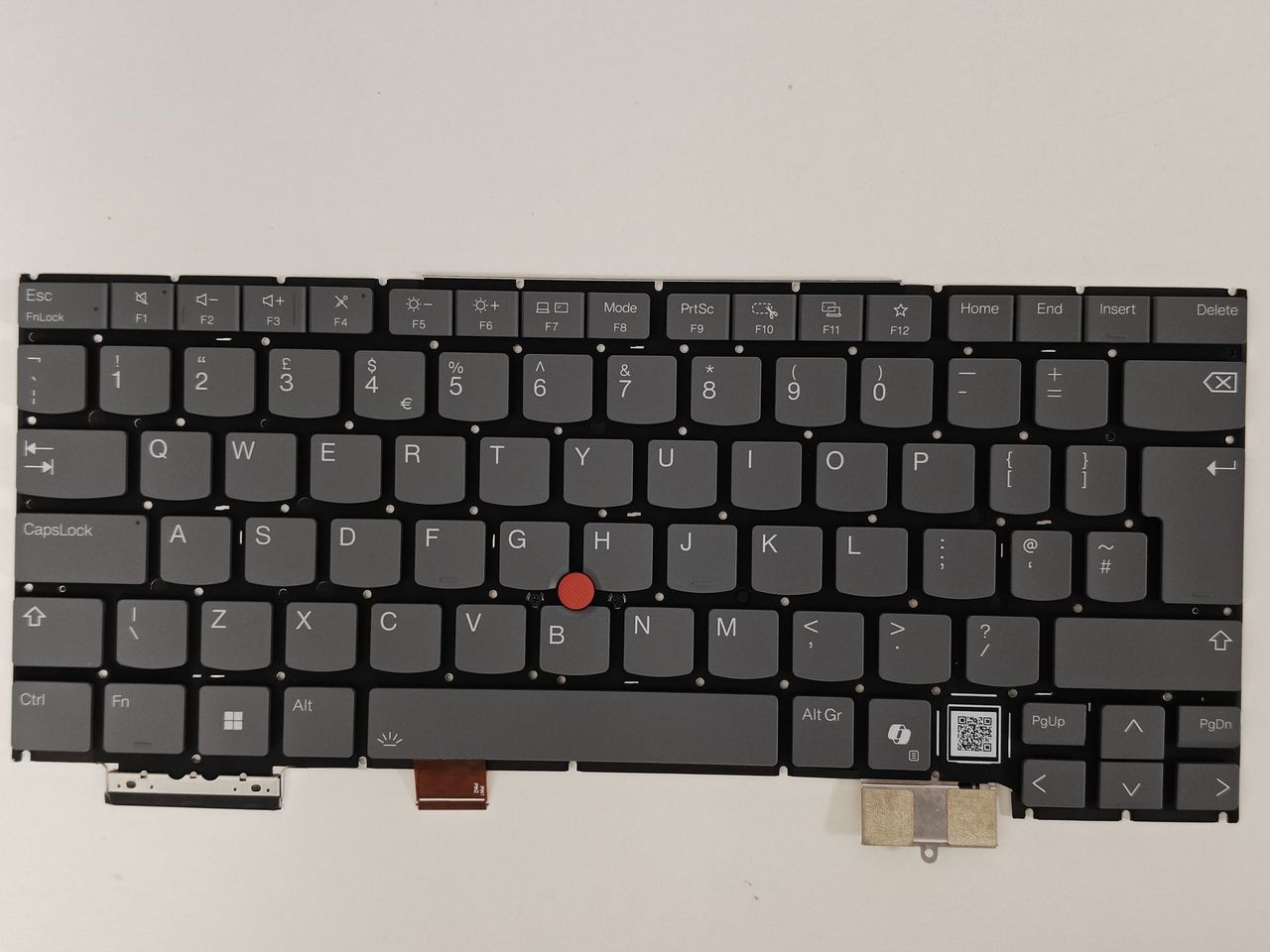 Tastatura Laptop, Lenovo, ThikPad X1 Carbon 13th Type 21NS, 21NT, 21NX, 21NY, iluminata, gri, layout UK