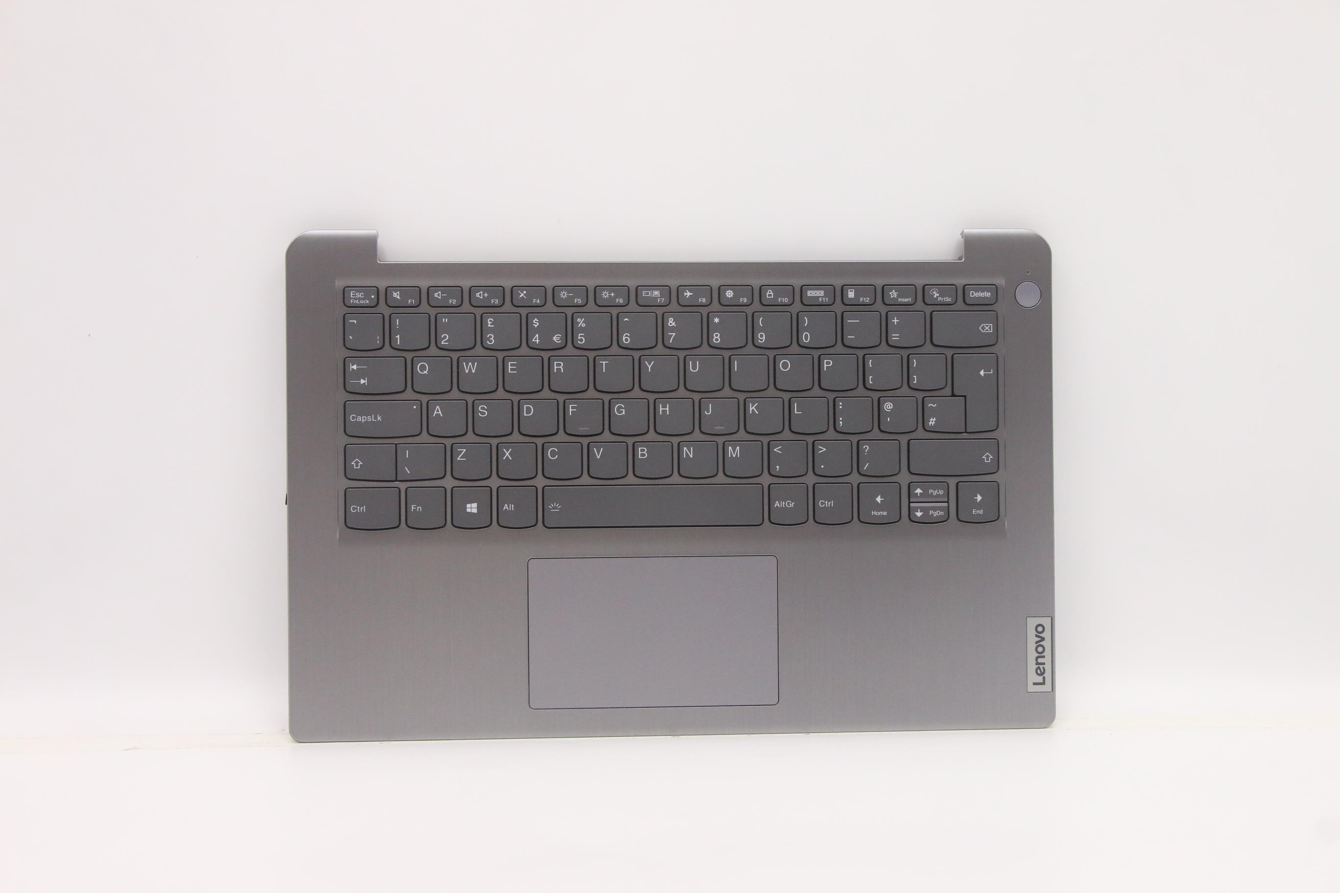 Carcasa superioara cu tastatura palmrest Laptop, Lenovo, IdeaPad 3-14ALC6 Type 82KT, 5CB1C04423, AP21M000530, AM21M000300, iluminata, Artic Grey, layout UK