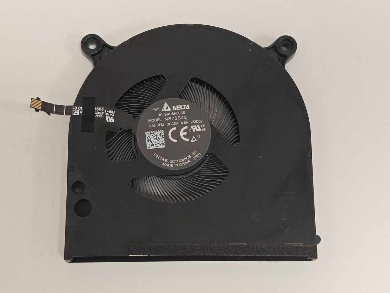 Cooler placa video Laptop, Dell, XPS 16 9640, 08GVMH, 8GVMH, NS75C42-23D02, 023.100VR.0001.A01, discrete graphics, 5V, 0.6A, GPU