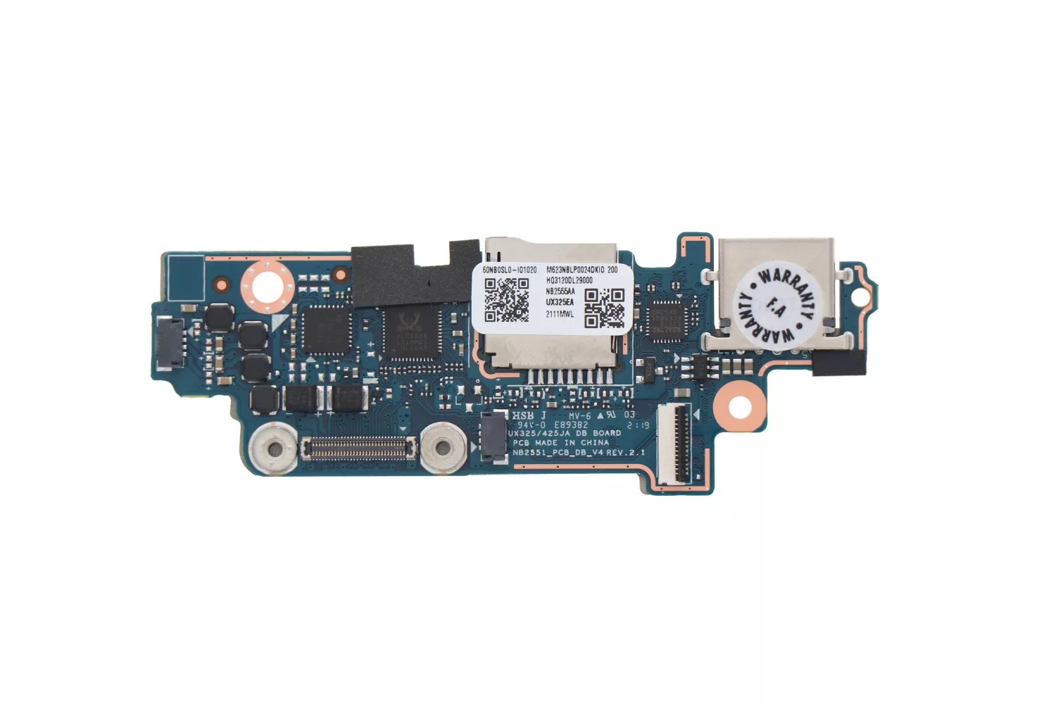 Modul USB si card reader IO Board Laptop, Asus, ZenBook 13 UX325E, UX325EA, 90NB0SL0-R10010, 60NB0SL0-I01020, HQ3120DL29000, NB2555AA