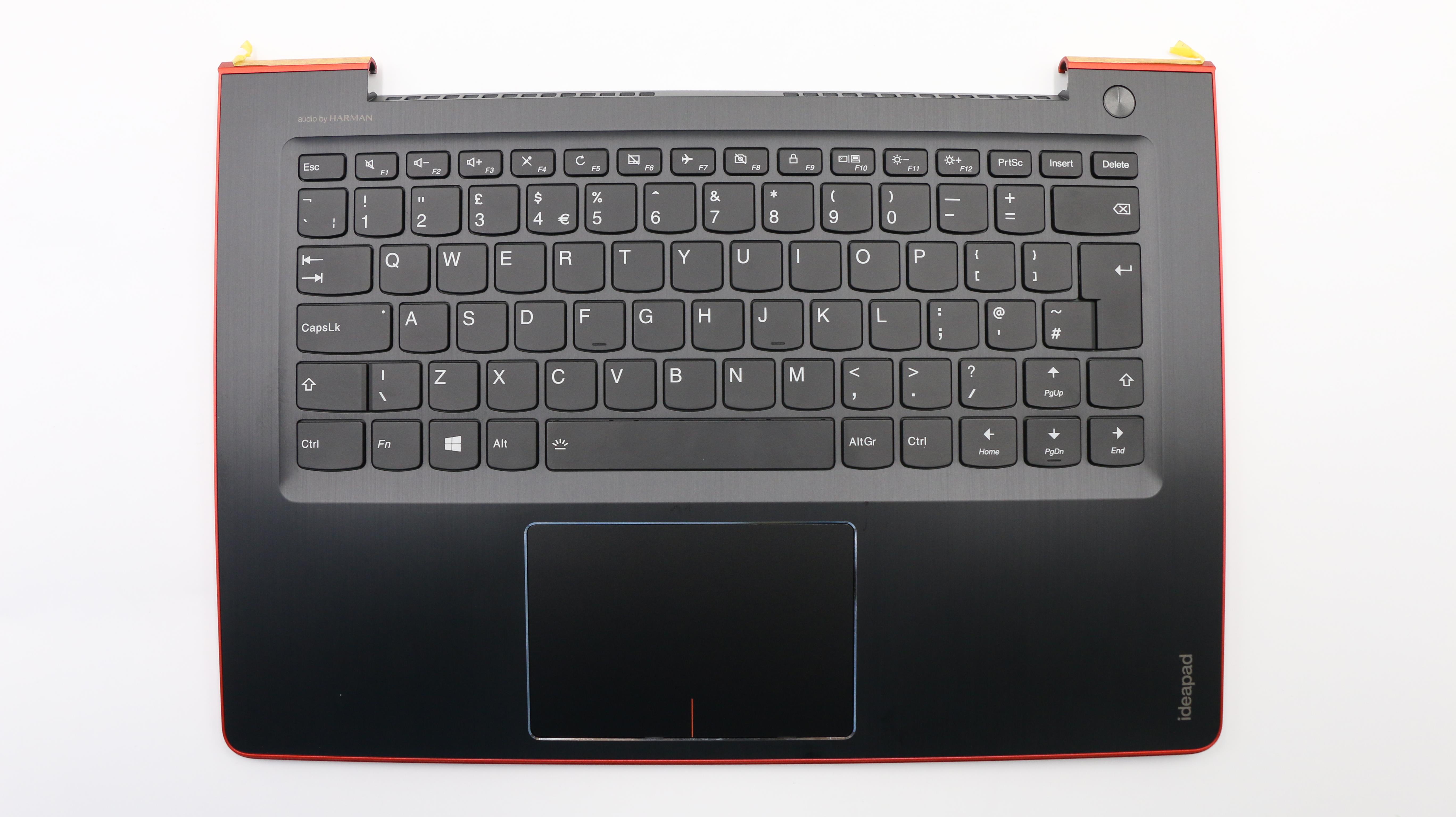 Carcasa superioara cu tastatura palmrest Laptop, Lenovo, IdeaPad 510S-14IKB Type 80UV, 5CB0L45049, AM1JG000210, AM1JG000330, iluminata, neagra, layout UK