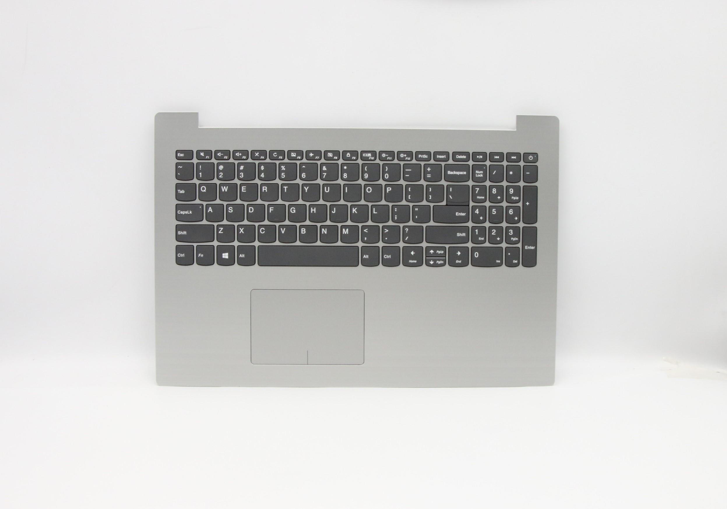Carcasa superioara cu tastatura palmrest Laptop, Lenovo, IdeaPad 330-15IKBR Type 81M1, 5CB0N86311, argintie, layout US