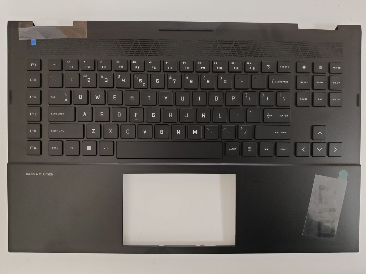 Carcasa superioara cu tastatura palmrest Laptop, HP, Omen 17-CK, 17T-CK, TPN-Q266, N16778-001, N16778-031, N16778-271, N16778-B31, KEQ46G3LTATP00, iluminata, RGB, layout US (RO)