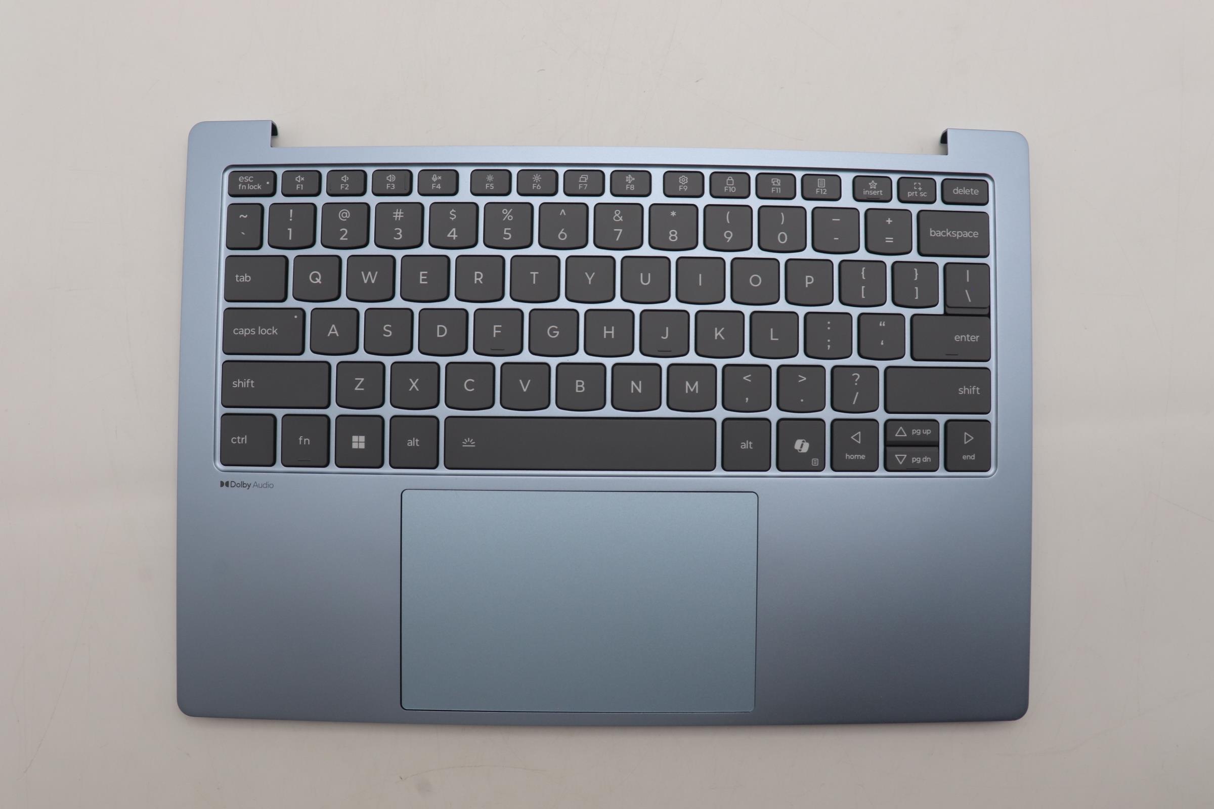 Carcasa superioara cu tastatura palmrest Laptop, Lenovo, IdeaPad Slim 5 13ARP10 Type 83J2, 5CB1P89858, 931510650684C, iluminata, Polar Blue, layout US