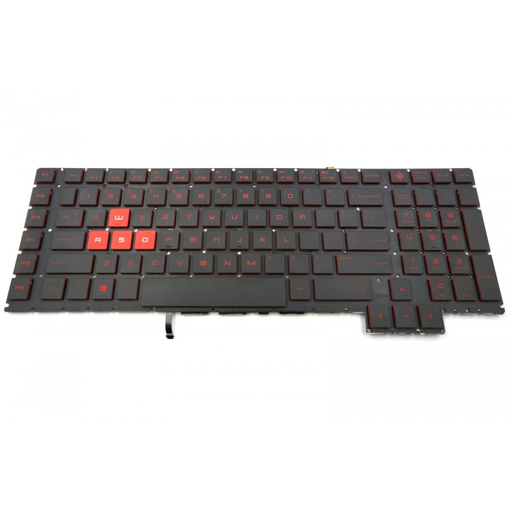 Tastatura Laptop, HP, Omen 17-AN, 17T-AN, TPN-Q195, 931688-001, 931689-001, 931690-001, iluminata, rosie, layout US