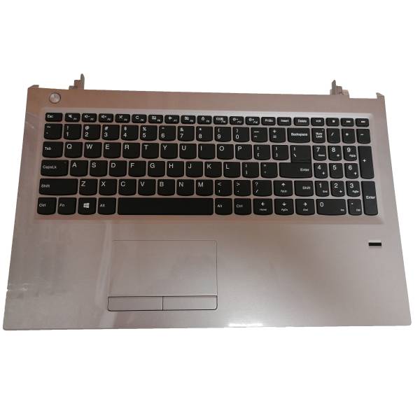 Carcasa superioara cu tastatura palmrest Laptop, Lenovo, V310-15IKB Type 80T3, 5CB0N82756, 3FLV7TALV00, cu fingerprint, argintie, layout US