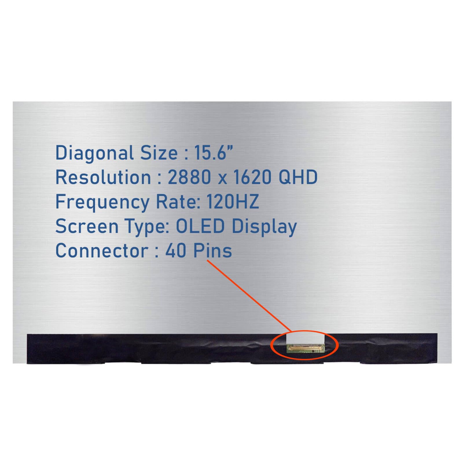 Display OLED Laptop, Asus, VivoBook Pro 15X K6501Z, K6501ZM, 18200-15601900, ATNA56AC02, 15.6 inch, QHD, 2880x1620, non touch, 120Hz, 40 pini