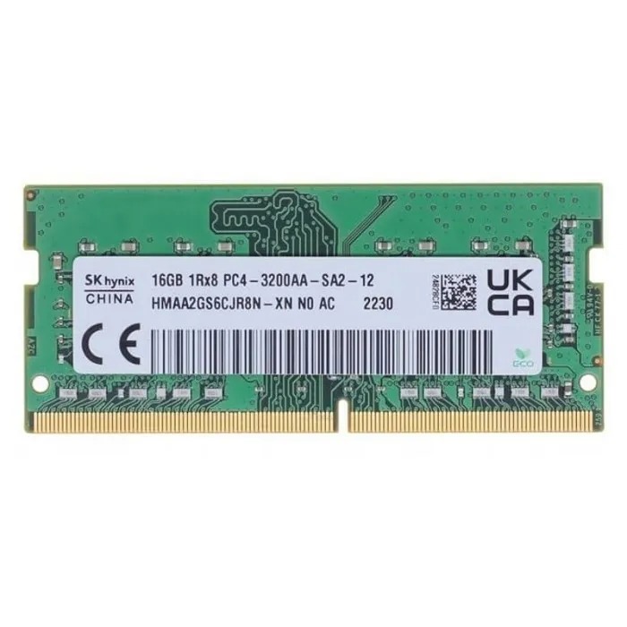 Memorie ram Laptop SK Hynix 16GB, DDR4, 1Rx8, PC4-3200AA, 3200Mhz, HMAA4GS6CJR8N-XN, PC4-25600, CL22, 1.2V, Non-ECC, sodimm, 260 pini