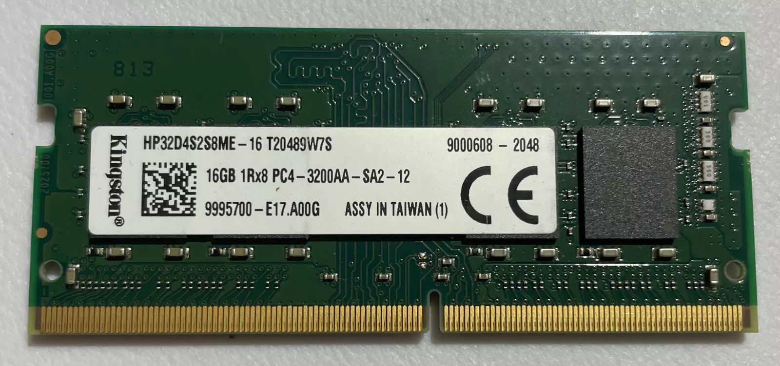 Memorie ram Laptop Kingston 16GB, DDR4, 1Rx8, PC4-3200AA, 3200Mhz, HP32D4S2S8ME-16, PC4-25600, CL22, Non-ECC, sodimm, 260 pini