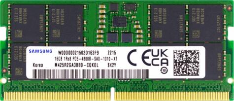 Memorie ram Laptop Samsung 16GB, DDR5, 1Rx8, 5600Mhz, PC5-5600B, M425R2GA3BB0-CWM0D, PC5-44800, CL40, Non-ECC, sodimm, 262 pini