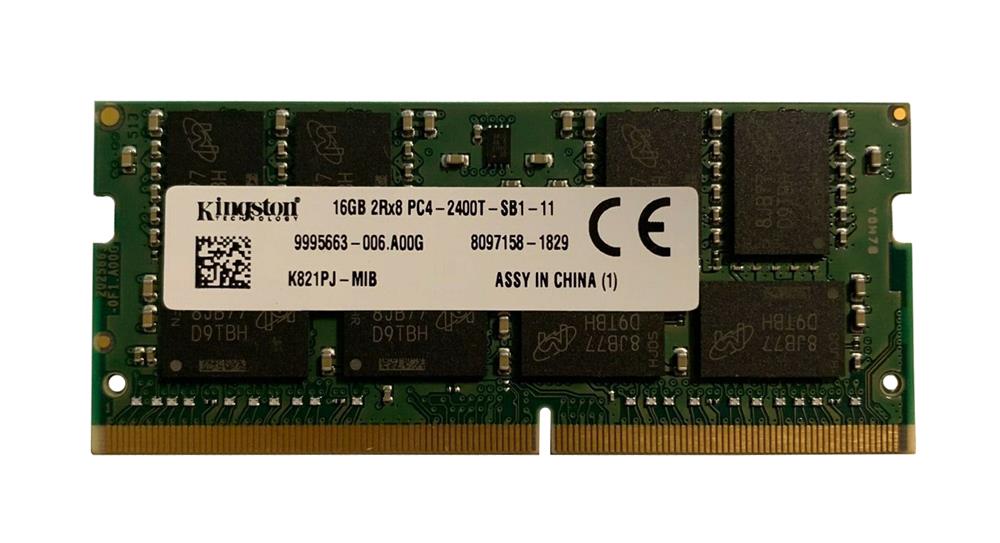 Memorie ram Laptop Kingston 16GB, DDR4, 2Rx8, PC4-2400T, 2400Mhz, K821PJ-MIB, PC4-19200, 1.2V, CL17, Non-ECC, sodimm, 260 pini