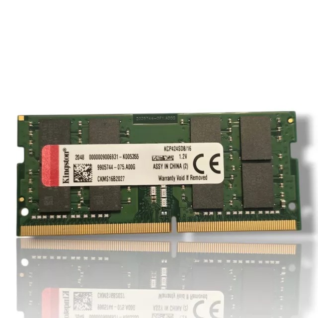 Memorie ram Laptop Kingston 16GB, DDR4, 2Rx8, PC4-2400T, 2400Mhz, KCP424SD8/16, PC4-19200, 1.2V, CL17, Non-ECC, sodimm, 260 pini