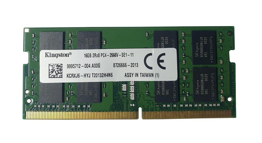 Memorie ram Laptop Kingston 16GB, DDR4, 2Rx8, PC4-2666V, 2666Mhz, KCRXJ6-HYJ, PC4-19200, 1.2V, CL19, Non-ECC, sodimm, 260 pini
