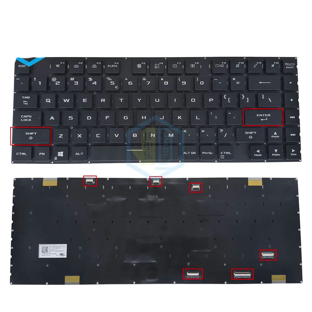 Tastatura Laptop Gaming, Asus, ROG Strix Scar 15 G533Q, G533QM, G533QR, G533QS, iluminata, RGB, layout US