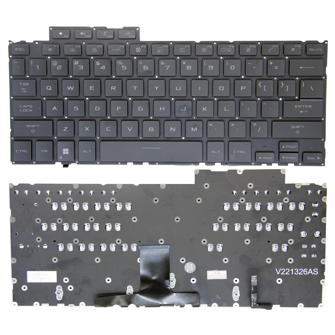 Tastatura Laptop Gaming, Asus, ROG Flow X13 GV302V, GV302VU, GV302X, GV302XA, GV302XI, GV302XV, GV302XU, iluminata, neagra, layout US