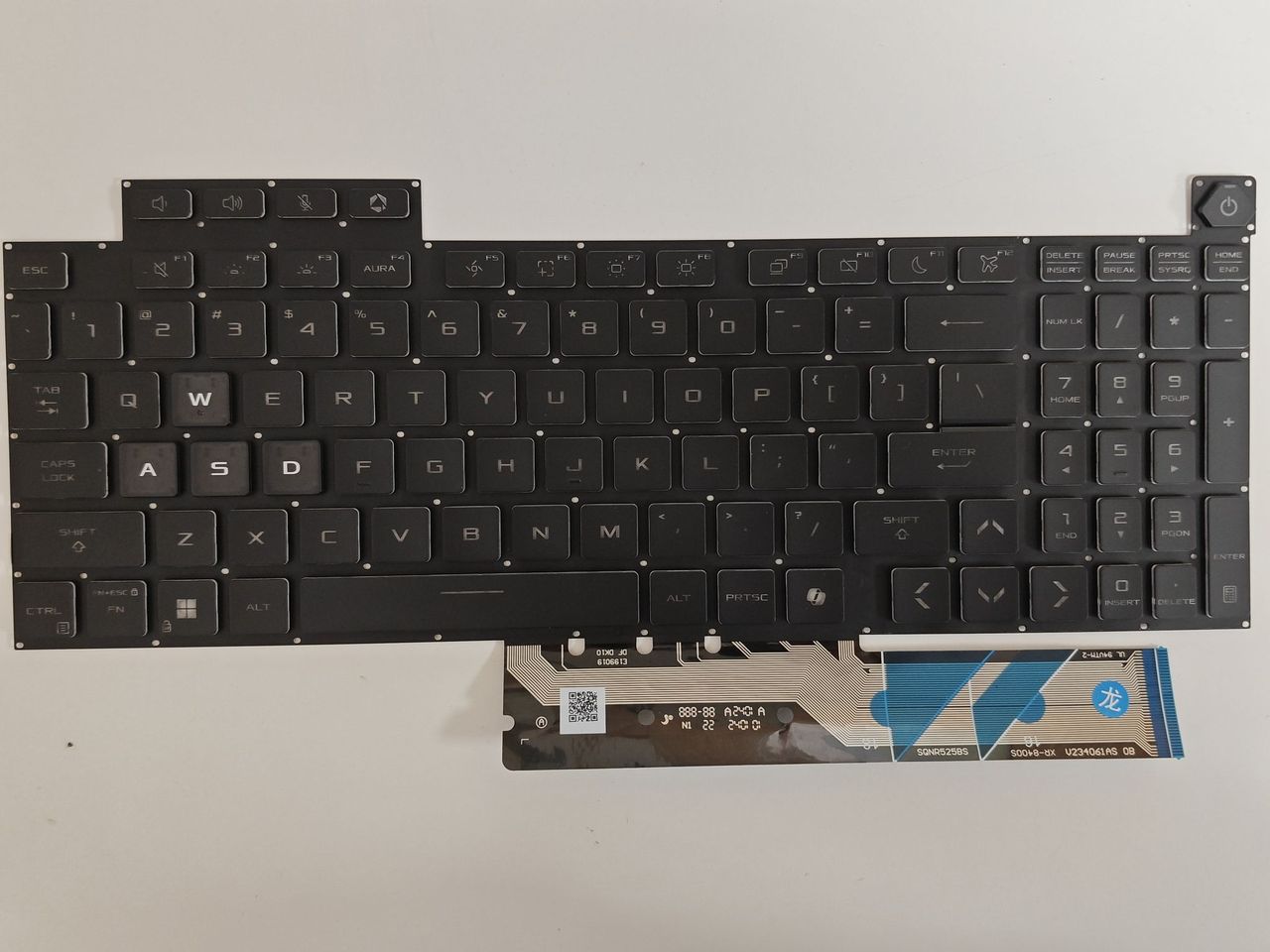 Tastatura Laptop Gaming, Asus, TUF F16 FX608J, FX608JH, FX608JHR, FX608JM, FX608JMR, FX608JP, FX608JPR, iluminata, neagra, layout US