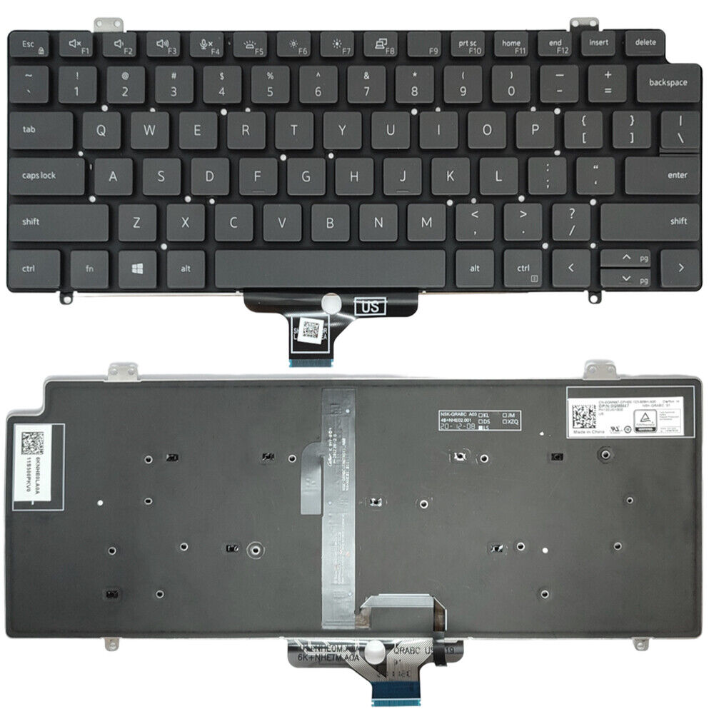 Tastatura Laptop, Dell, Latitude 7410, P119G, P119G001, iluminata, neagra, layout US