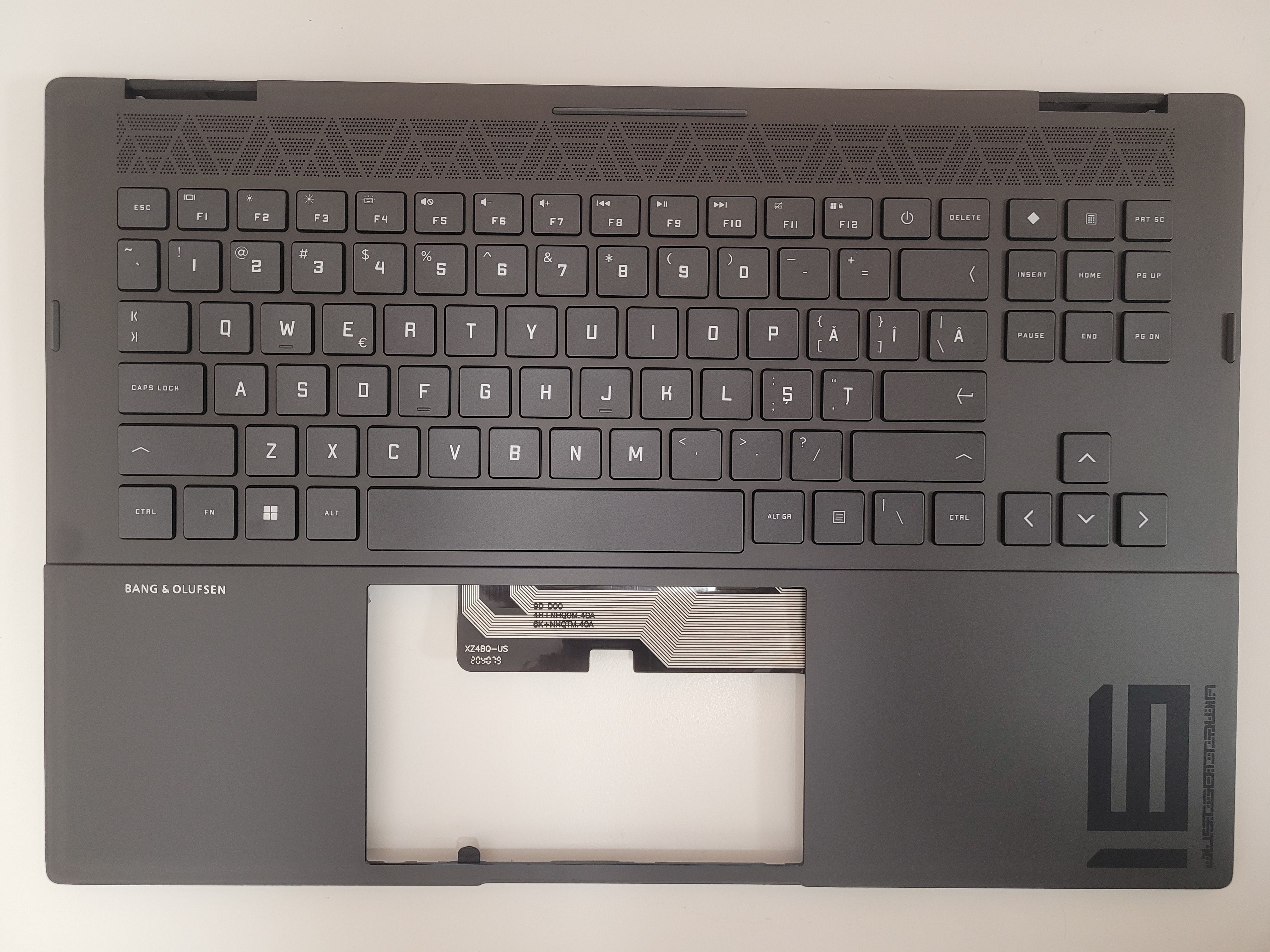 Carcasa superioara cu tastatura palmrest Laptop, HP, Omen 16-N, TPN-Q265, M62264-001, M62259-001, N14061-001, N14061-B31, N14061-271, iluminata RGB, layout US