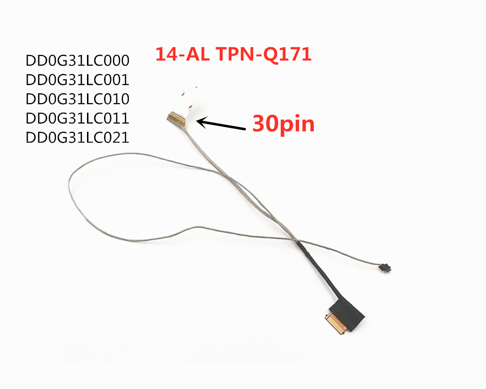 Cablu video LVDS Laptop, HP, Pavilion 14-AL, 14-AV, TPN-Q171, DD0G31LC000, DD0G31LC001, DD0G31LC010, DD0G31LC011, DD0G31LC021, 30 pini