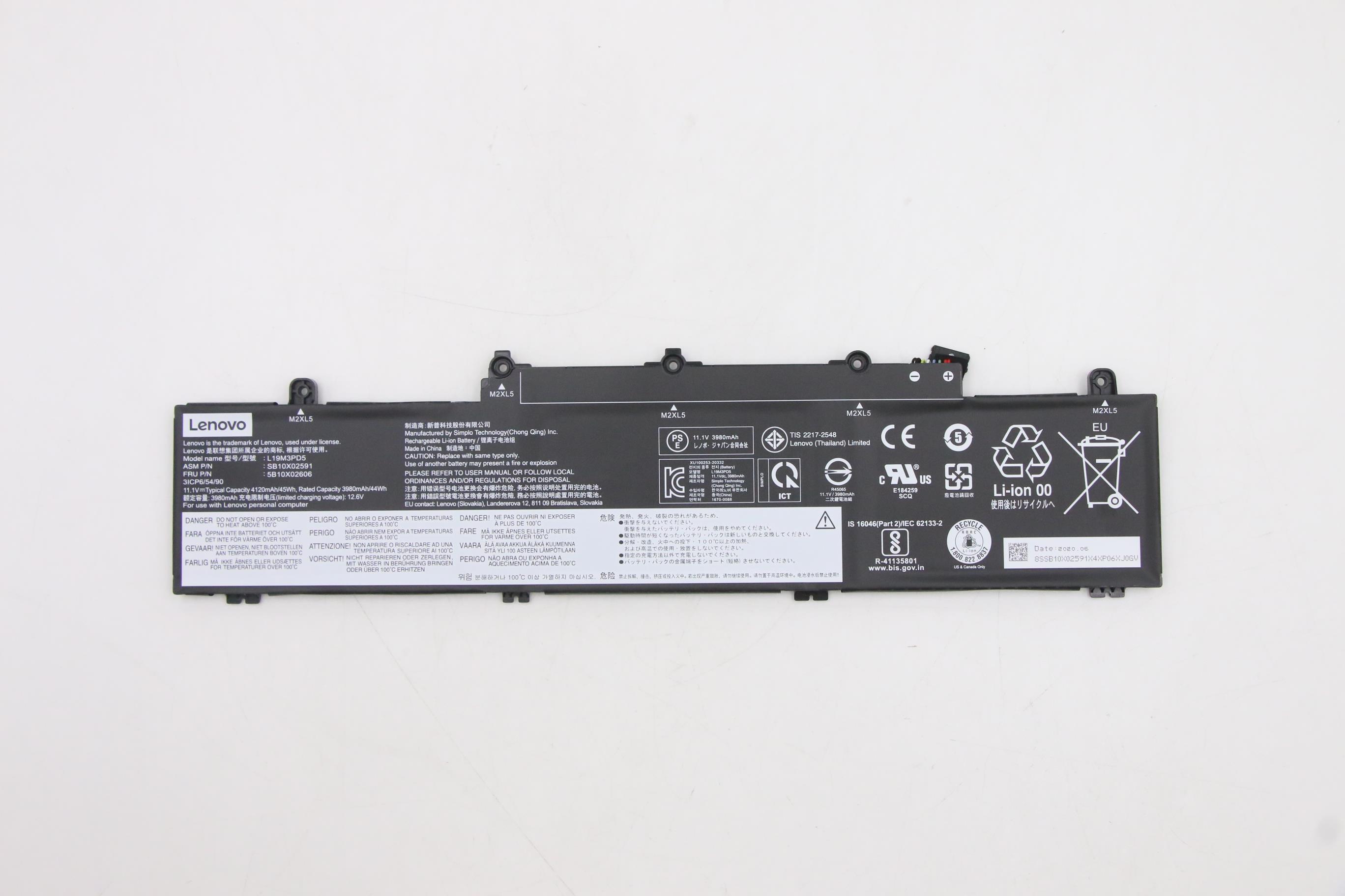 Baterie Laptop, Lenovo, ThinkPad TP00117A, TP00116C, 3ICP6/54/90, L19M3PD5, 11.1V, 3980mAh, 45Wh