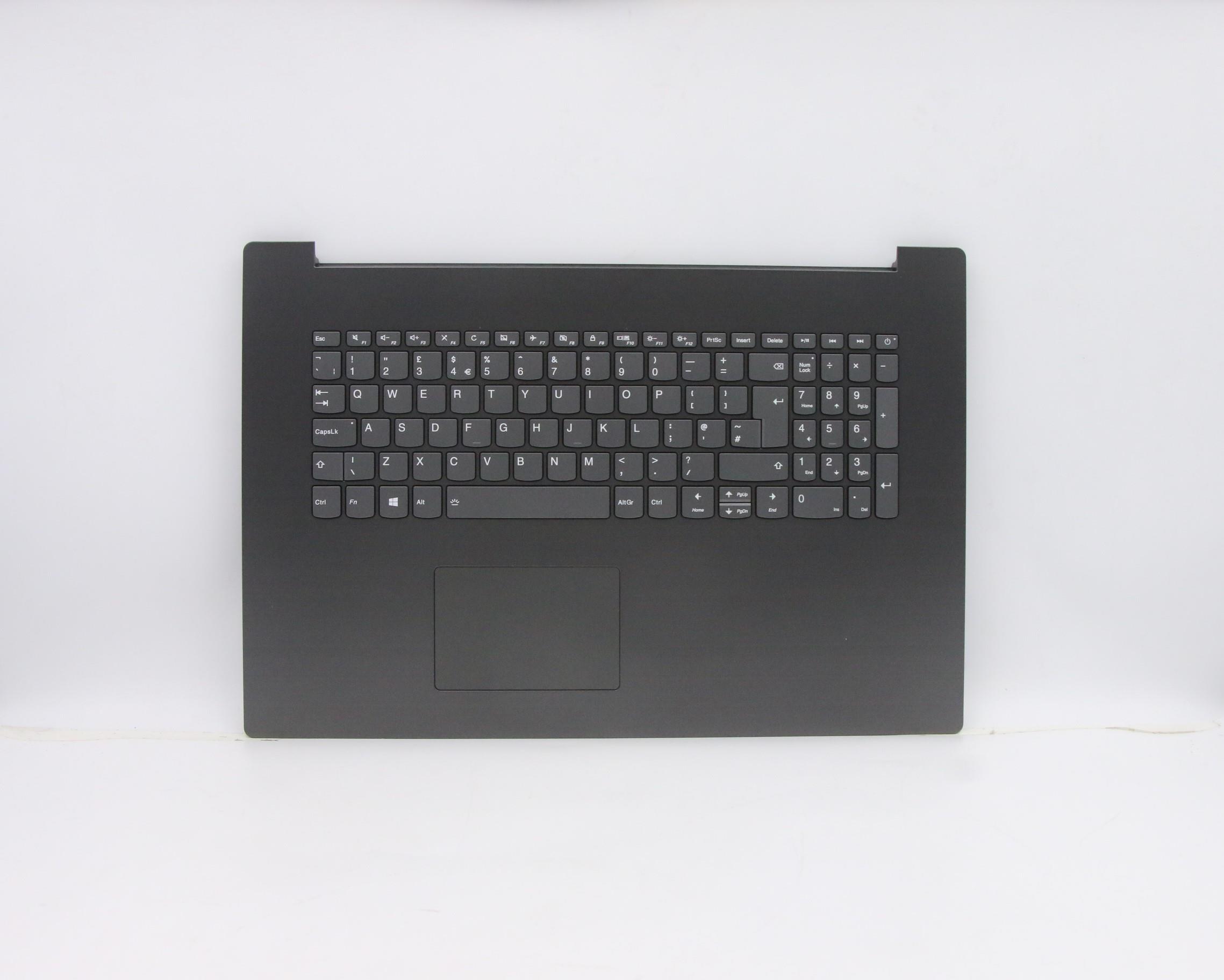 Carcasa superioara cu tastatura palmrest Laptop, Lenovo, IdeaPad 330-17ICH Type 81FL, 5CB0R48050, iluminata, gri, layout UK