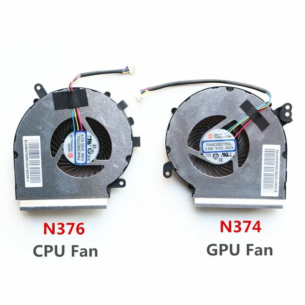 Set coolere Laptop, MSI GF72, 7RD, 7RE, 8RE, MS-1799, MS-179E, PAAD06015SL, N284, N371, N403, N402, N366, 5V, 0.55A, 4 pini