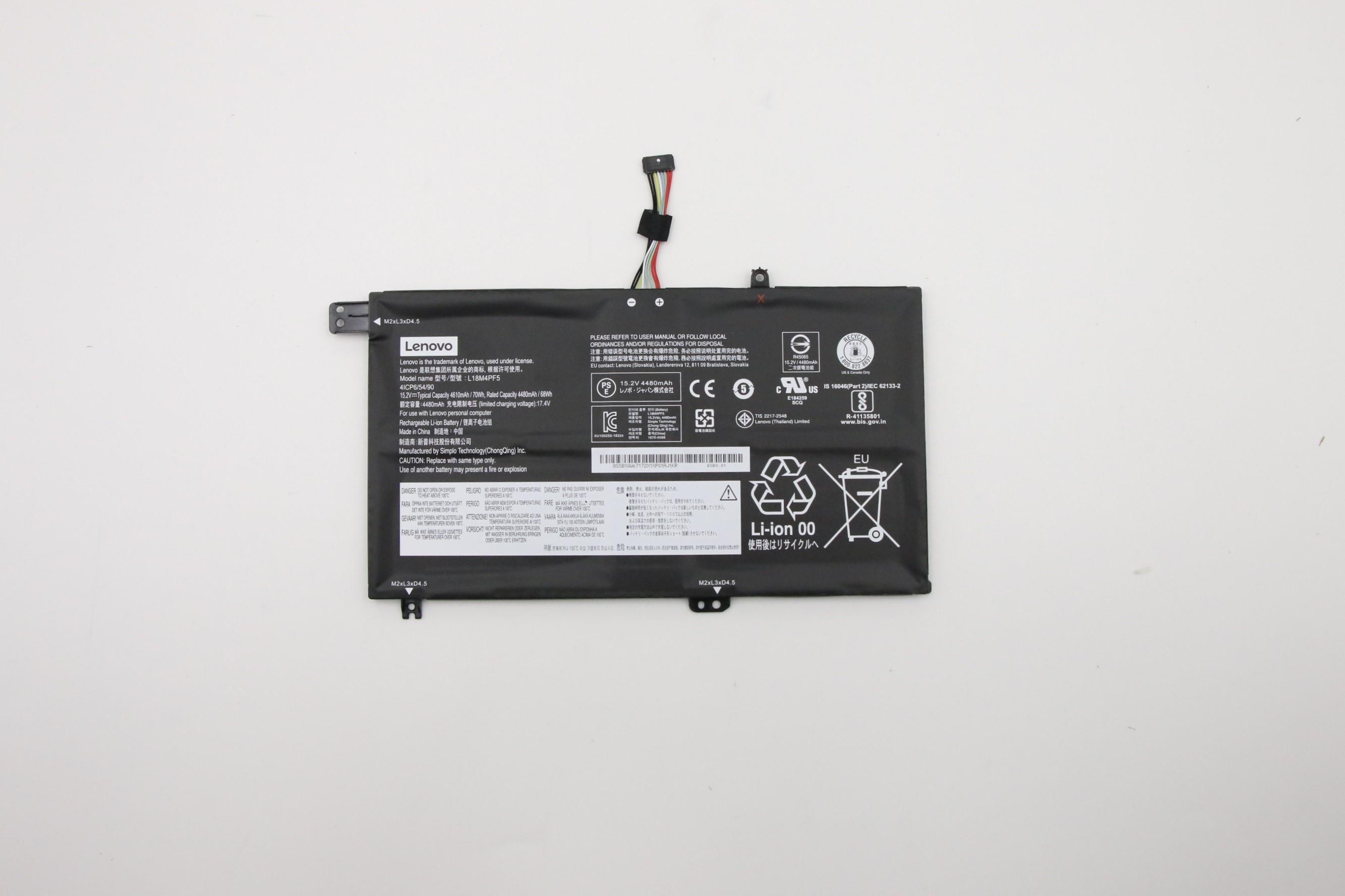 Baterie Laptop, Lenovo, IdeaPad S540-15IML Type 81NG, 4ICP6/54/90, L18M4PF5, 15.2V, 4480mAh, 70Wh