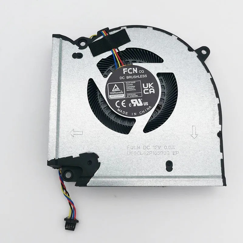 Cooler procesor Laptop Gaming, Asus, ROG Strix Scar 17 G733C, G733CW, G733CX, 13NR0C50P02011, DFSCL42P16593Q-FQLN, 6033B0123901, 12V, 0.60A, CPU