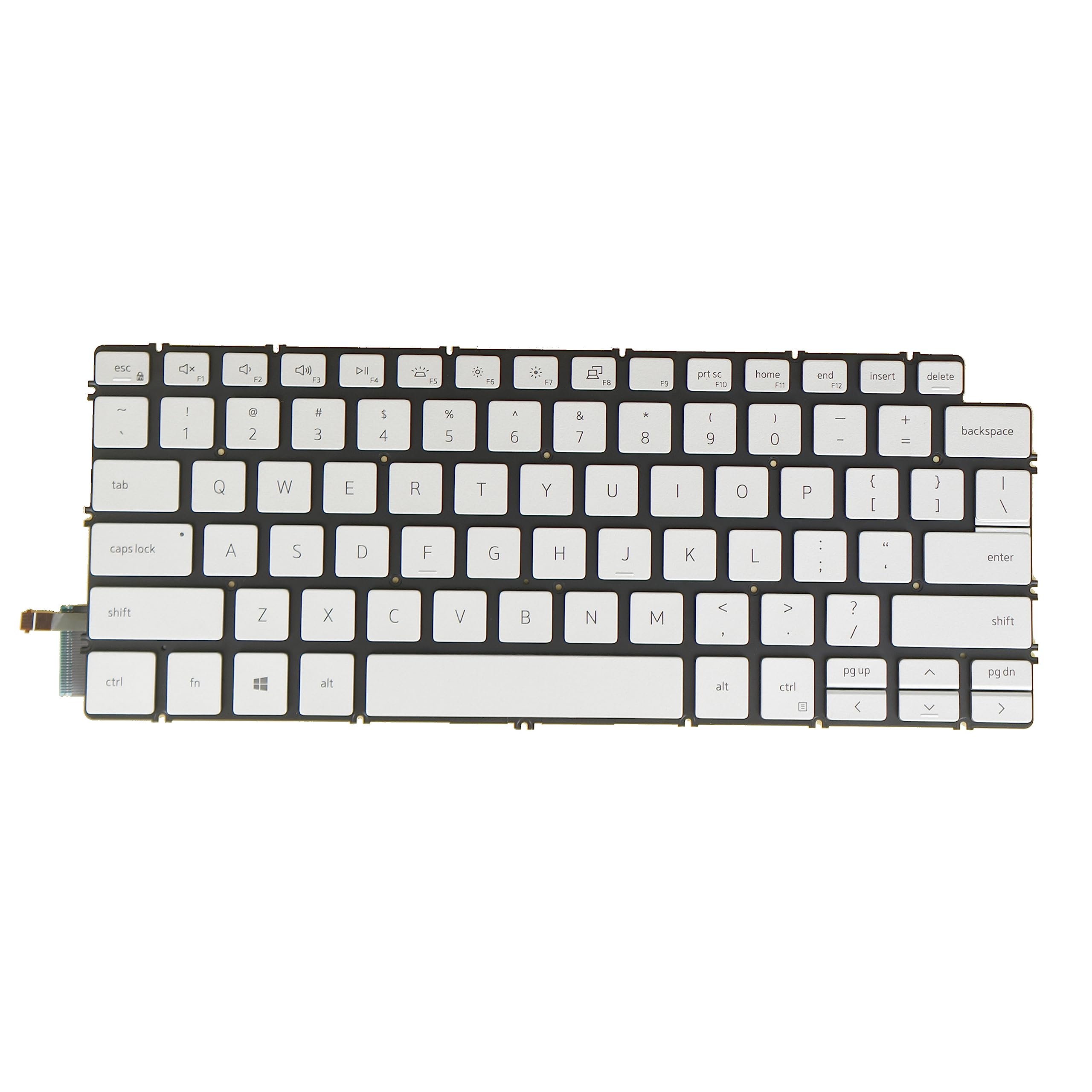 Tastatura Laptop 2in1, Dell, Inspiron 7300, 7390, 7391, iluminata, argintie, layout US