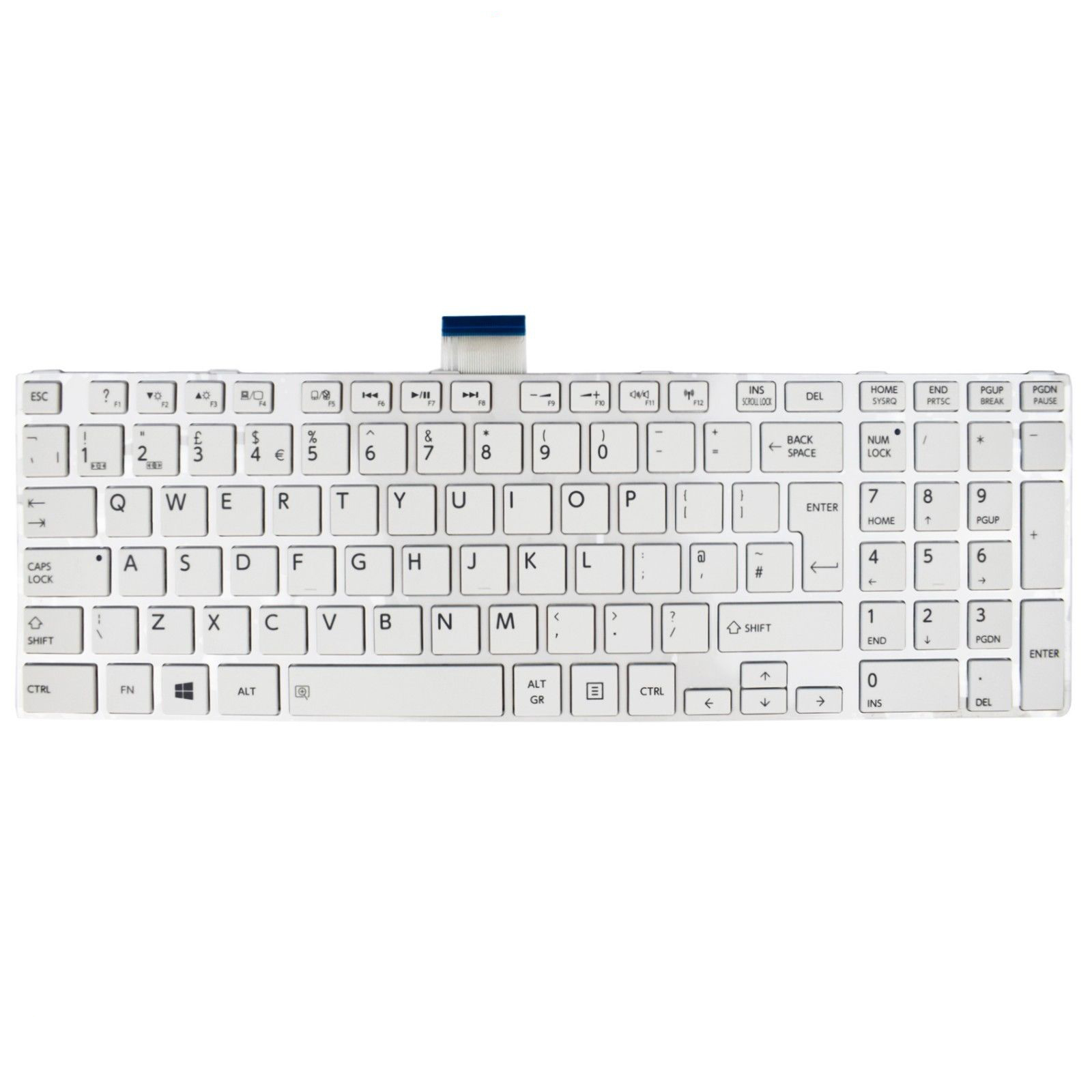 Tastatura Laptop, Toshiba, Satelite C850, C850D, C855, C855D, C870, L850, L850D, L855, L855D, L8750, L870D, L875, L875D, L950, L855, P850, P870, S850, S855D, alba, layout UK