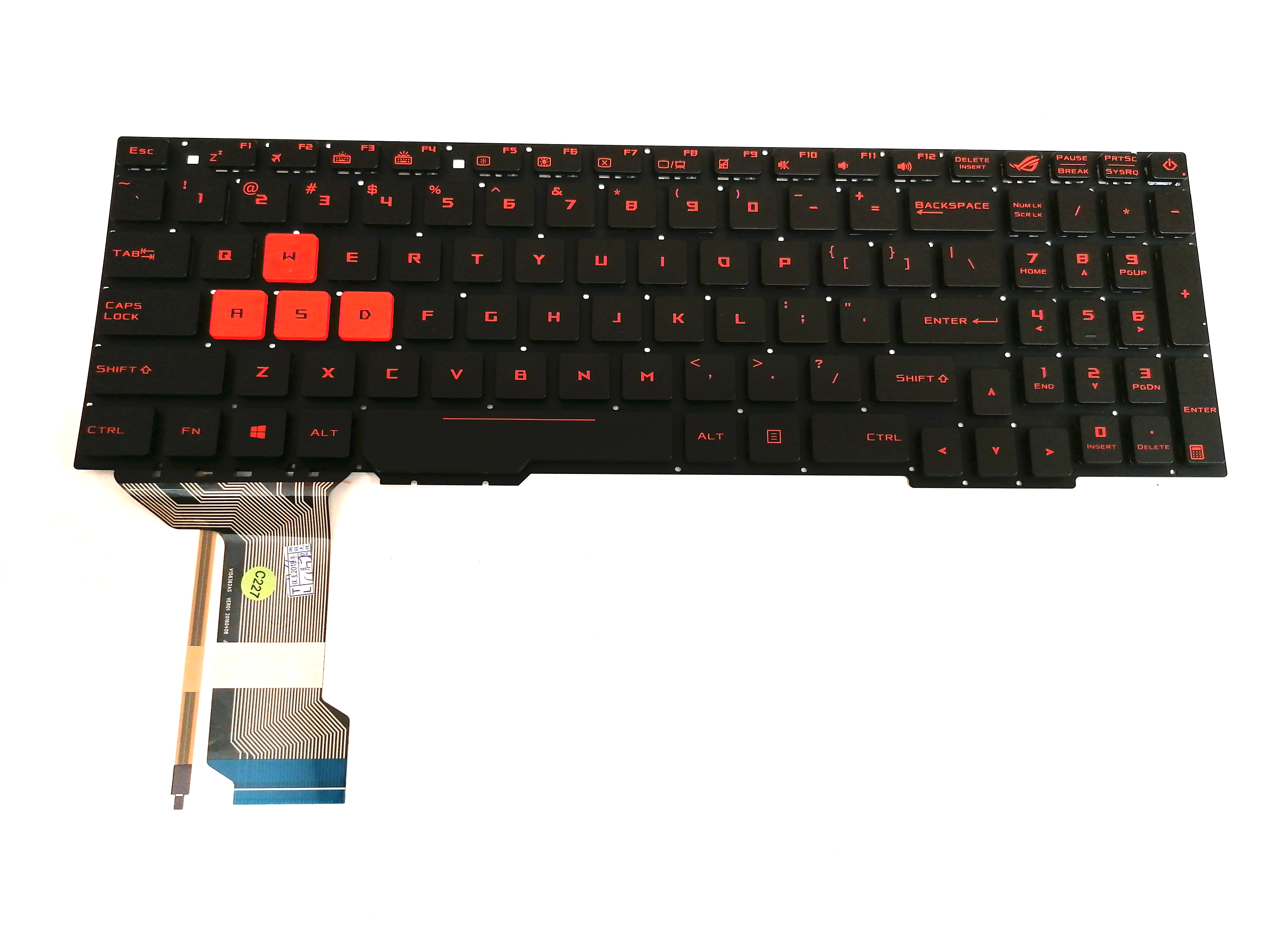 Tastatura Laptop, Asus, ROG 0KNB0-6676U, rosie, versiunea 2