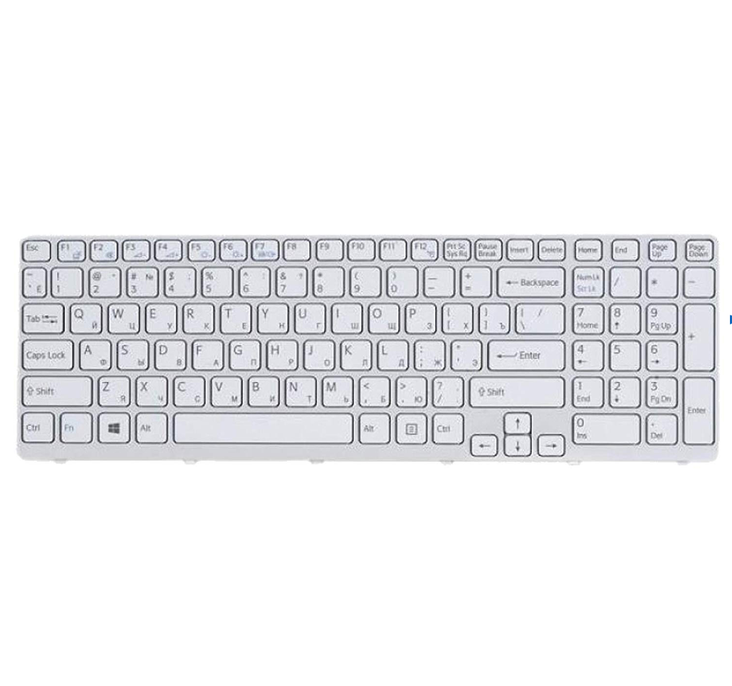 Tastatura Laptop, Sony, Vaio SVE15, SVE151, SVE152, SVE153, alba, layout US