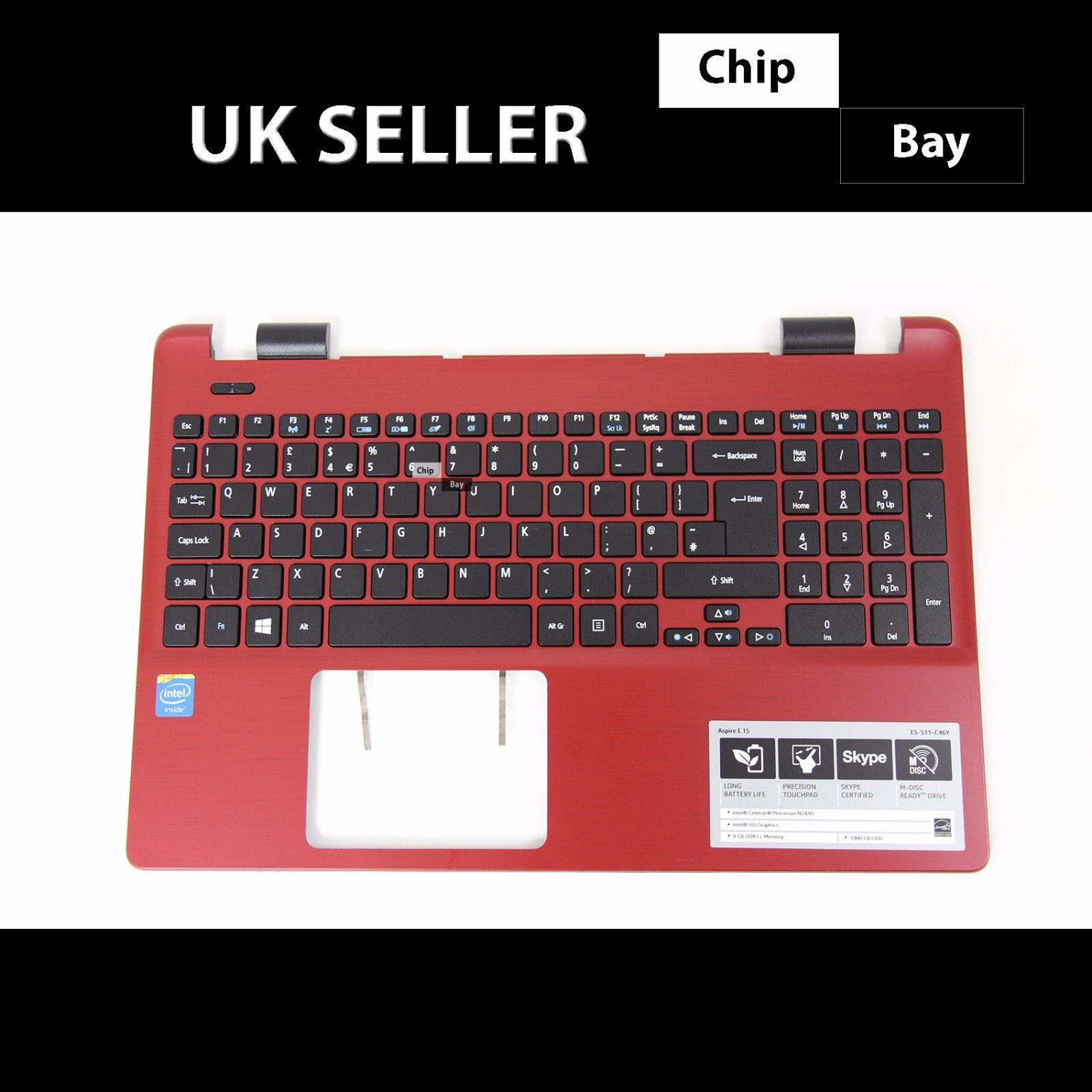 Palmrest carcasa superioara cu tastatura Acer Aspire E5-571 Visiniu