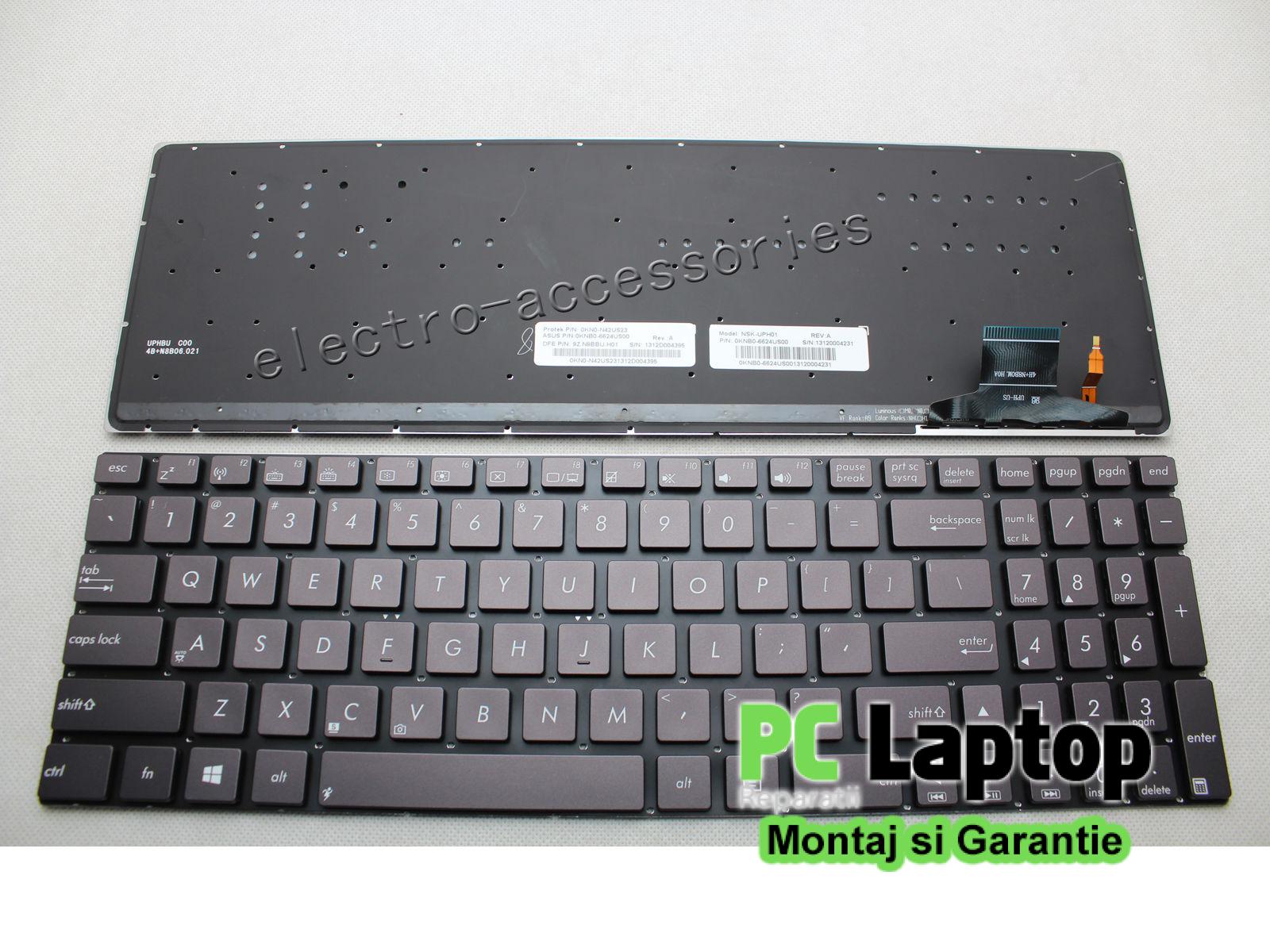 Tastatura Laptop Asus Zenbook U500V fara rama us iluminata