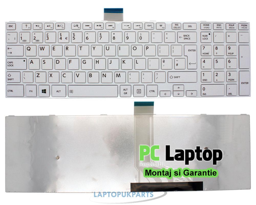Tastatura Laptop, Toshiba, Satellite C50-A, C50T-A, C55-A, C55T-A, C50D-A, C55D-A, C55DT, alba, layout UK
