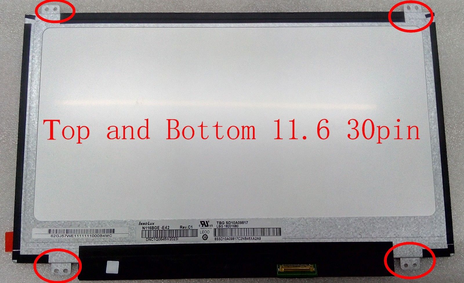 Display laptop 11.6 LED HD 1366x768 slim 30 pin N116BGE-EB2 Rev.C6