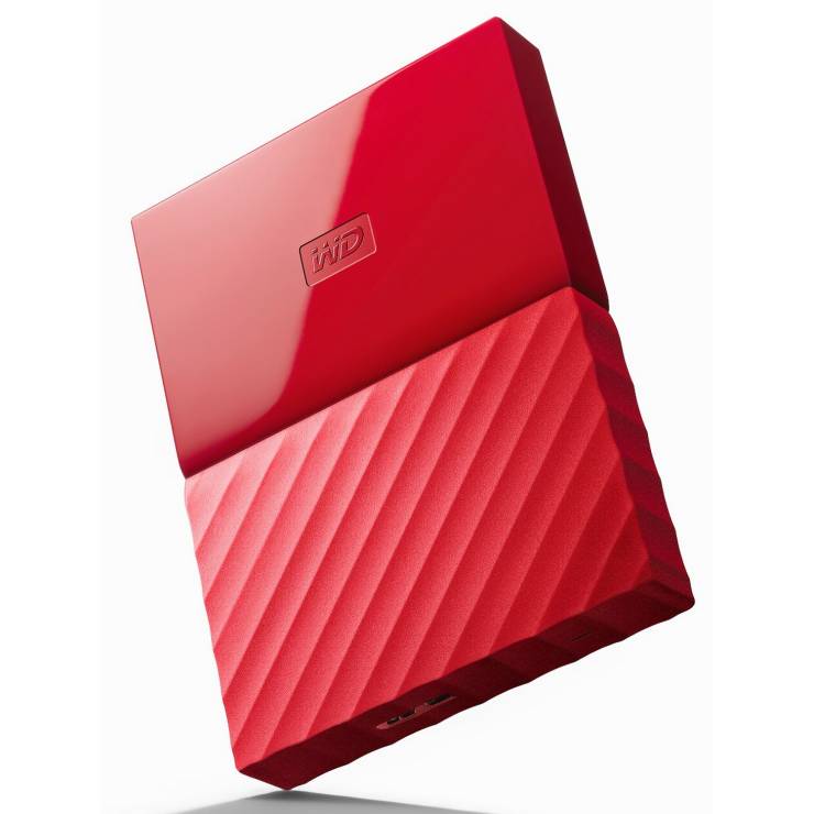 Hard Disk Extern WD My Passport, 4TB, USB 3.0, Rosu