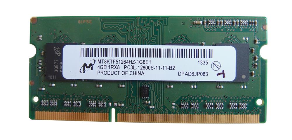 Memorie Ram 4GB DDR3 PC3L-12800S Micron MT8KTF51264HZ Soddim