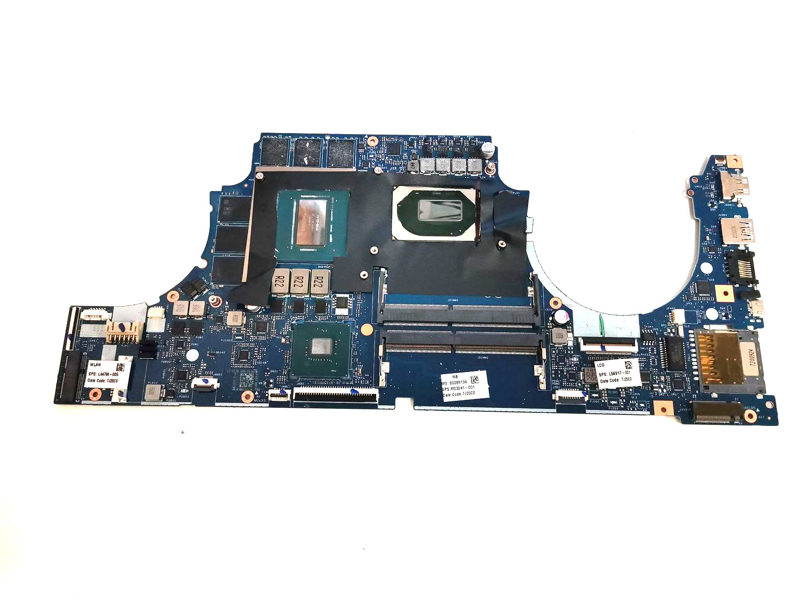 Placa de baza laptop, HP, Pavilion Gaming 15-DK, i7-10750H SRH8Q, LA-H642P, Nvidia GeForce GTX 1660 ti N18E-G0-A1, 60288134 M03041-001, SPS: L56917-001
