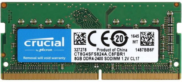 Crucial Memorie Laptop Crucial 8GB, DDR4, 2400MHz, CL17, 1.2v, Single Ranked x8 (CT8G4SFS824A)