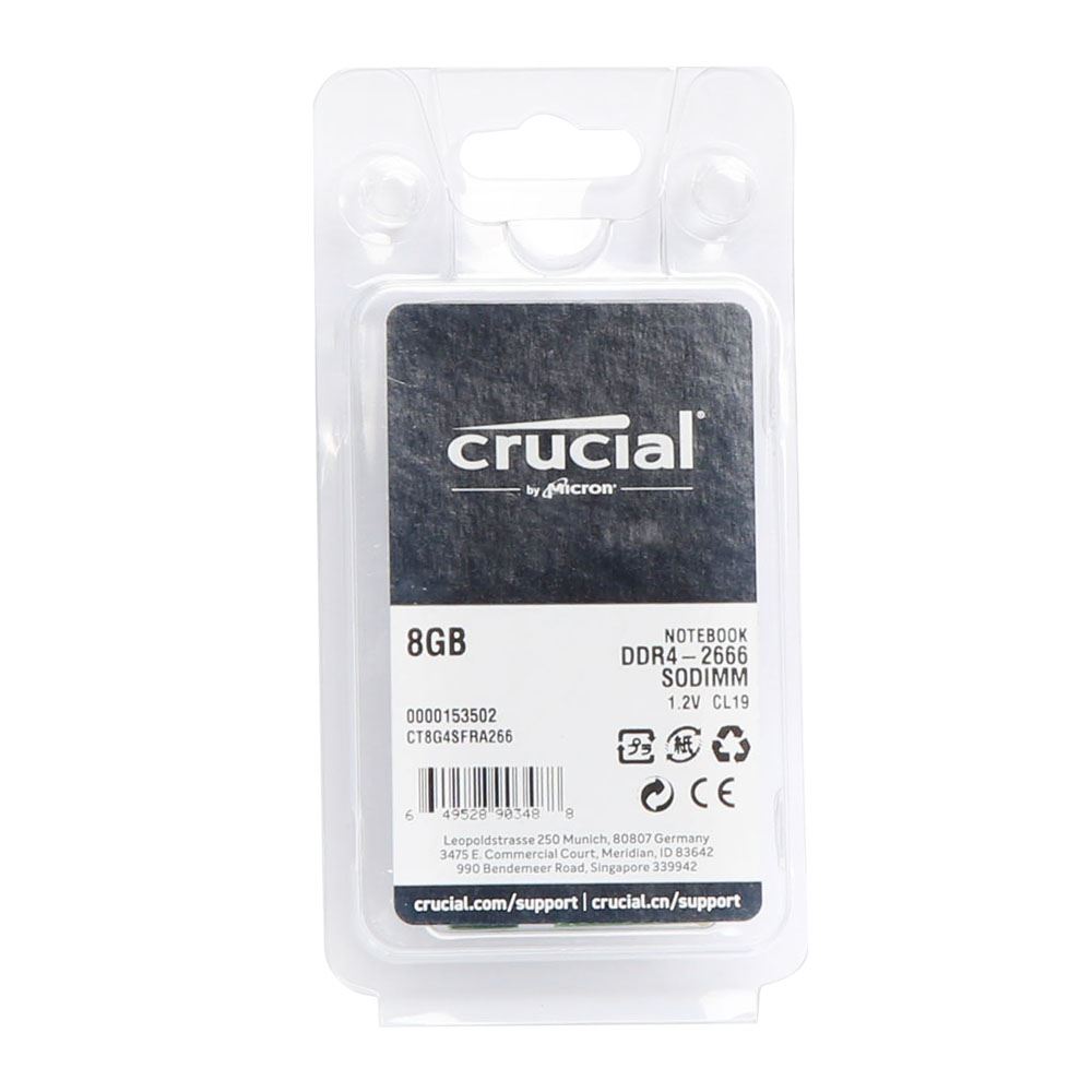 Memorie notebook Crucial 8GB, DDR4, 2666MHz, CL19, 1.2v