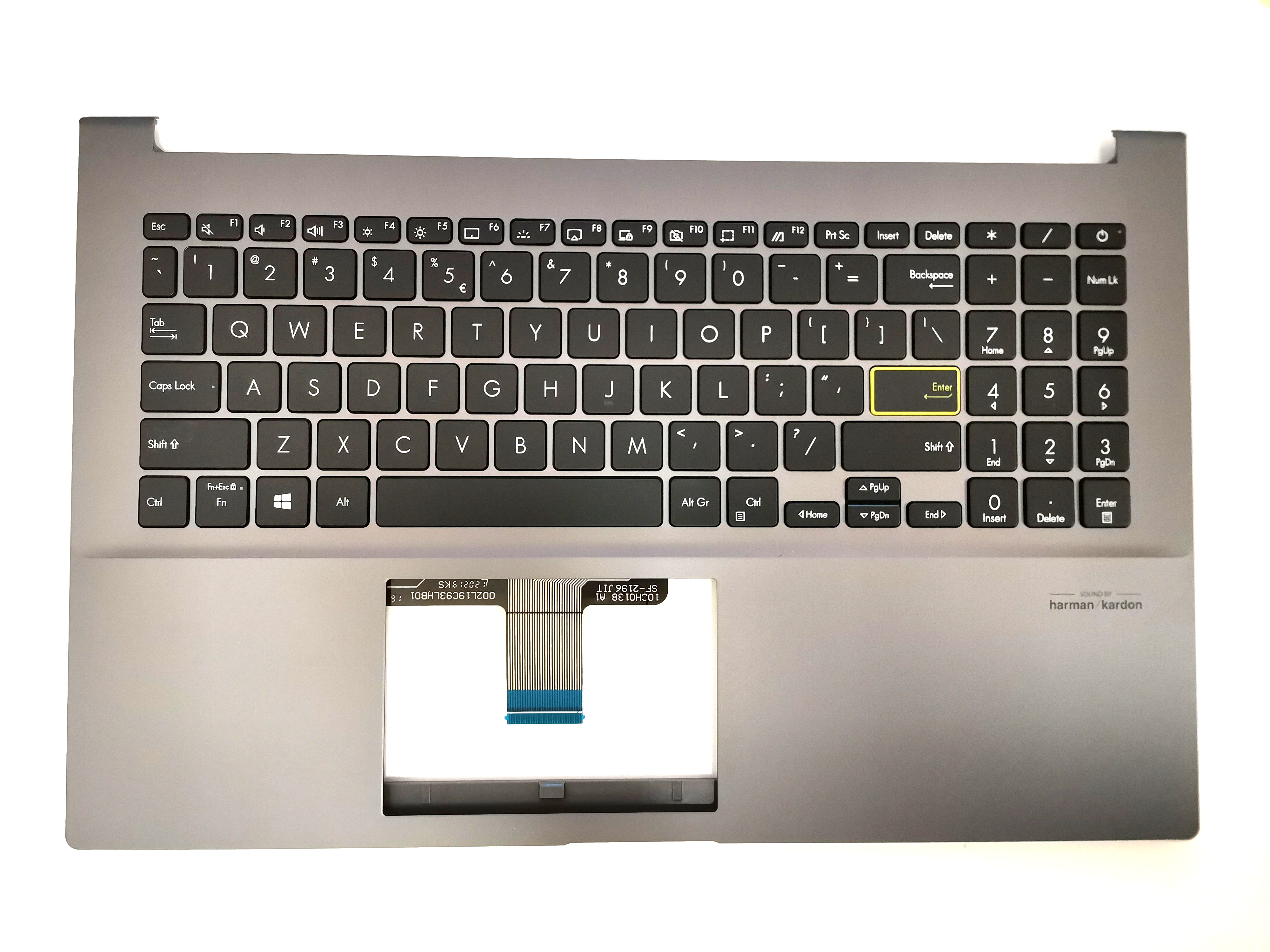Carcasa superioara cu tastatura iluminata palmrest Laptop, Asus, VivoBook X521, X521IA, X521FA, X521FL, X521EA, X521EQ, X521UA, X521JQ, 90NB0FM1-R30280