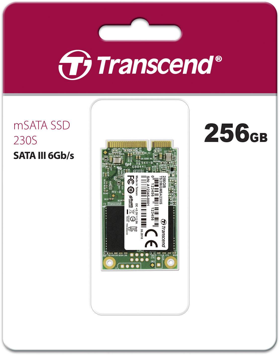 SSD Transcend 230S 256GB mSATA Solid State Drive (SATA 6Gb/s mSATA)