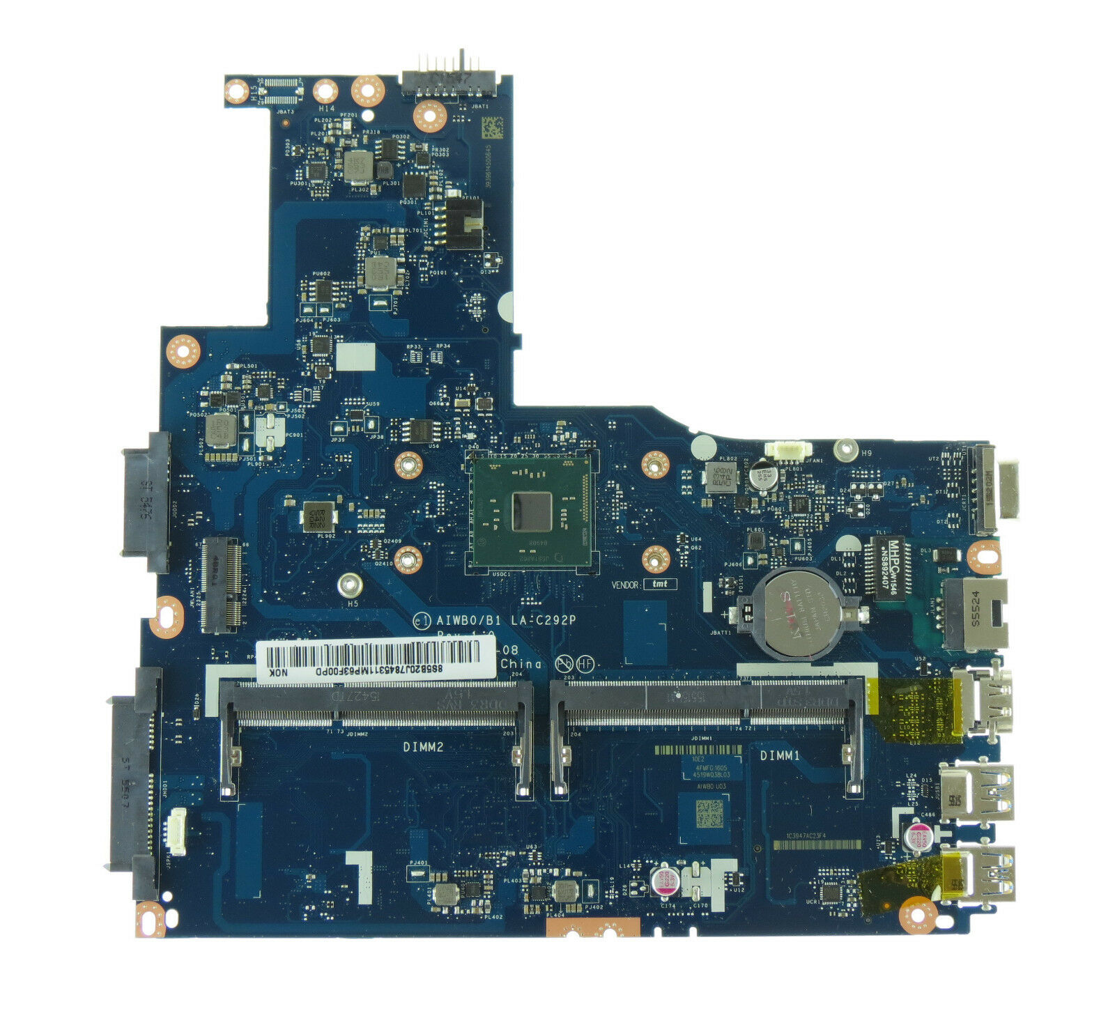 Placa de baza Laptop, Lenovo, B51-30, Intel Celereron SR2KN N3060,  AIWB0 B1 LA-C292P Rev: 1.0, compatibil cu B41-30, B50-30, B50-45, B50-70, B50-80
