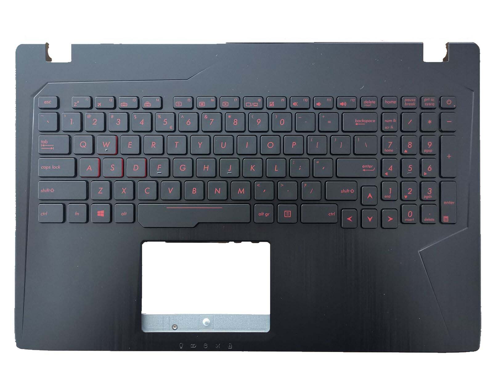 Carcasa superioara cu tastatura palmrest Laptop, Asus, ROG GL553, GL553V, GL553VW, GL553VE, GL553VD, FX53VD, FX553VD, ZX53VD, iluminare rosie
