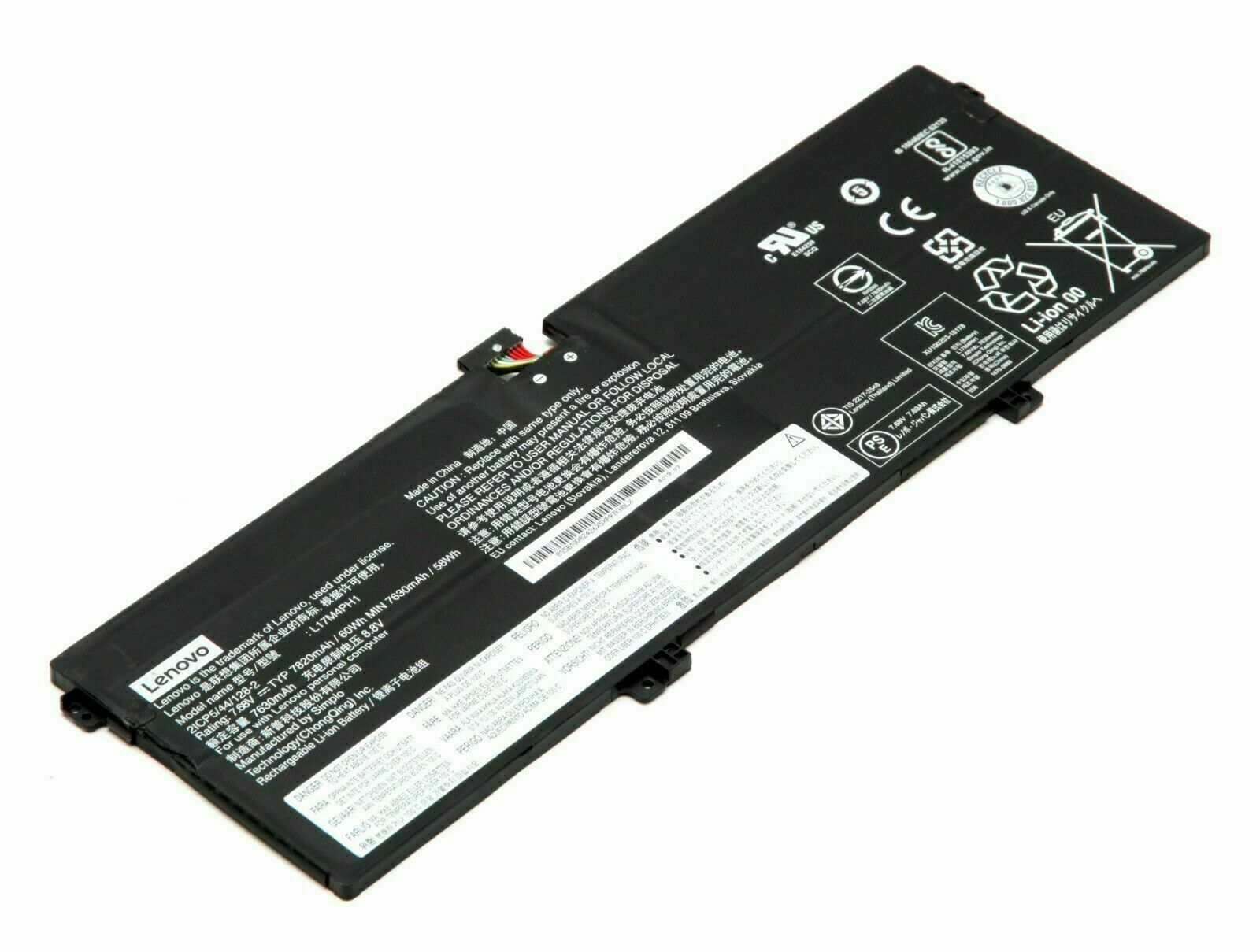 Baterie Laptop, Lenovo, Yoga L17C4PH1, L17M4PH1, L17M4PH2, SB10W67301, 5B10Q82425, 5B10Q82426, 5B10Q82427, 5B10W67176, 5B10W67273, 928QA225H, 2lCP5/44/128-2, 7.68V, 7.630mAh, 60Wh