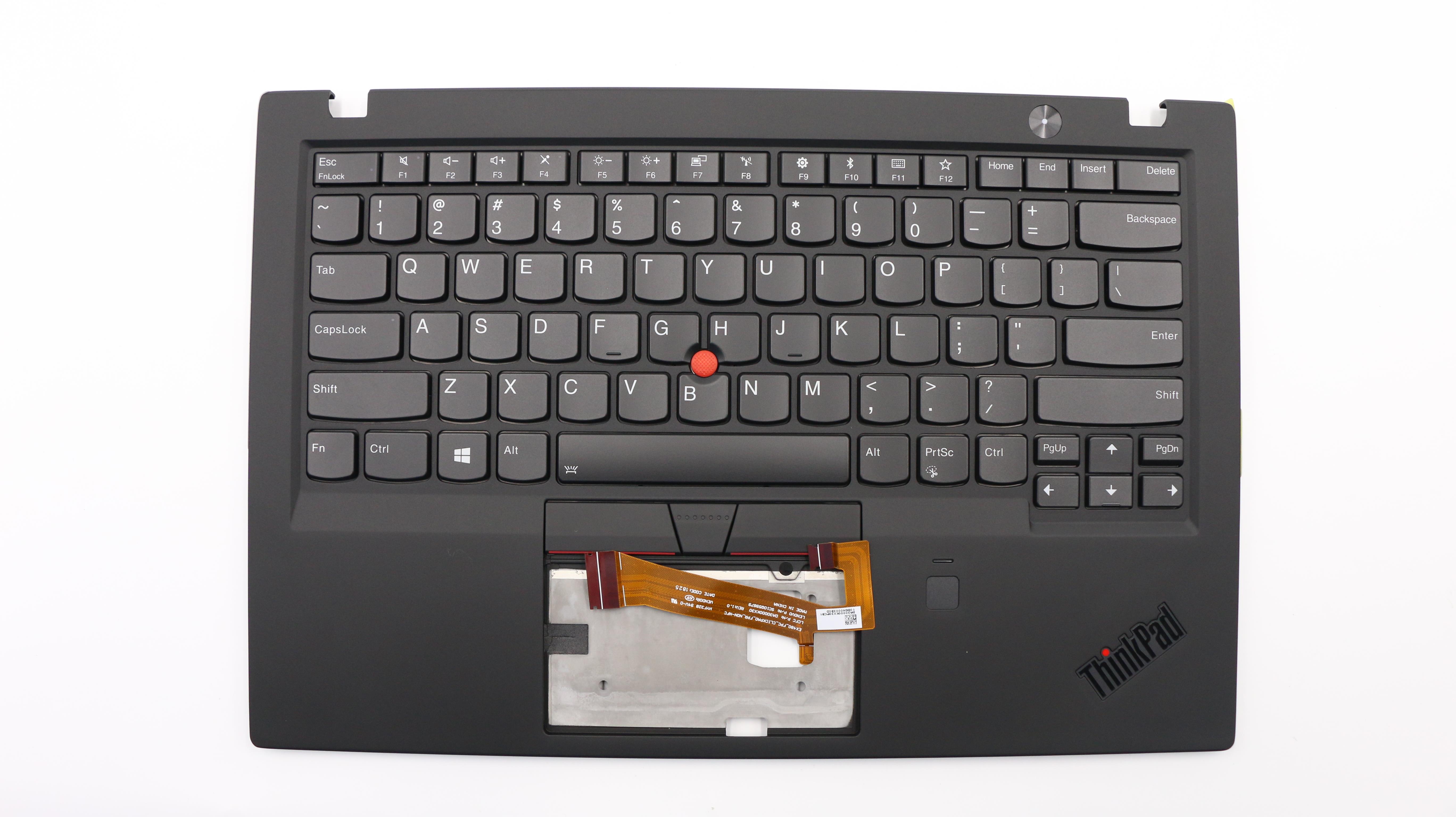 Carcasa superioara cu tastatura palmrest Laptop, Lenovo, ThinkPad X1 Carbon 6th Gen Type 20KH, 20KG, 01YR573, 01YU651, 01YU652, 01YR537, 02HL880, 02HL882, iluminata, layout US