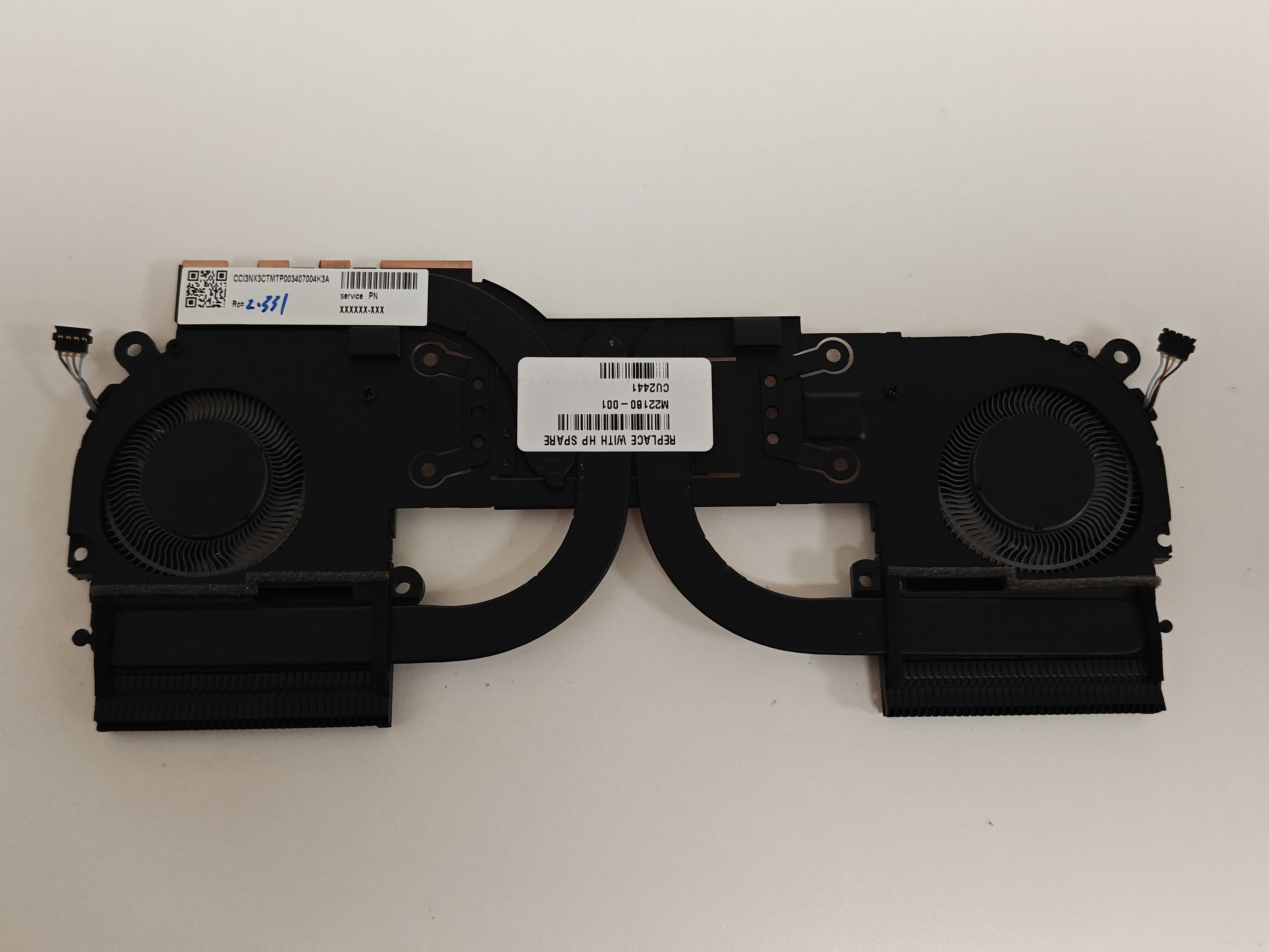 Set coolere cu radiator Laptop, HP, Spextre X340 14-EA, 14T-EA, TPN-Q250, M22180-001, ND55C03-20B11, ND55C03-20B12, 5V, 0.50A